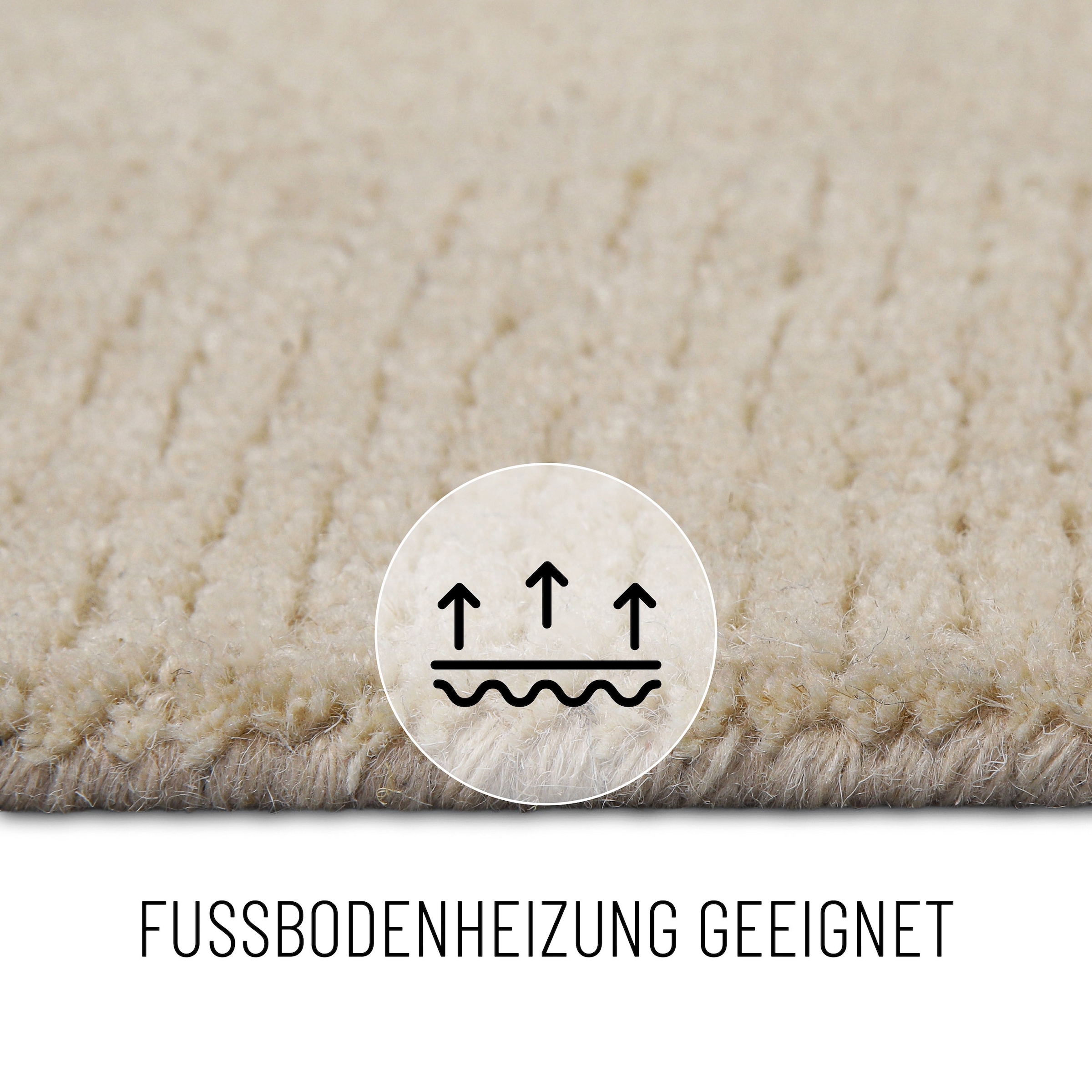 Wecon home Teppich »Dodo« rechteckig 10 mm Höhe Wollteppich, asymmetrisch, hochwertig, handgetuftet, robust, modern