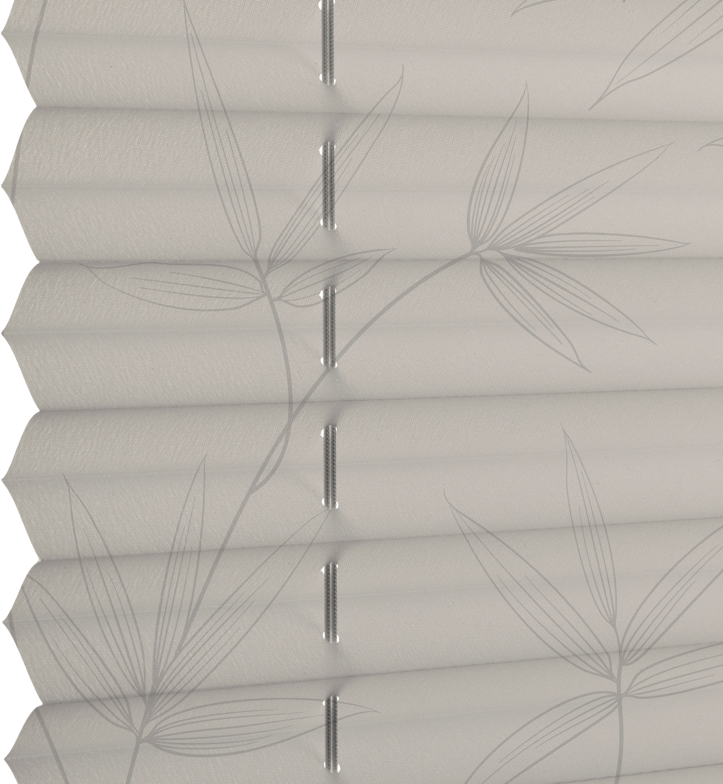 my home Plissee »Dekor Bamboo Moonbeam grau« blickdicht ohne Bohren verspannt Klemmträger mit Feststellschraube, blickdicht