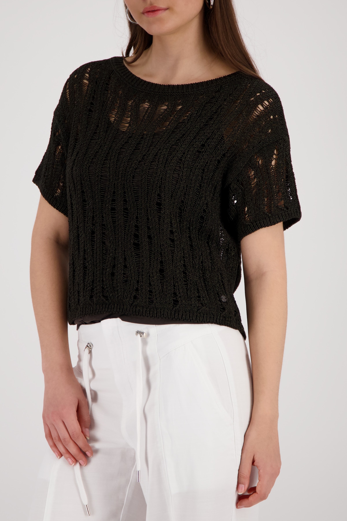 Monari Pull ajouré »Pullover Ajour« Regular fit mit Ajour-Strick