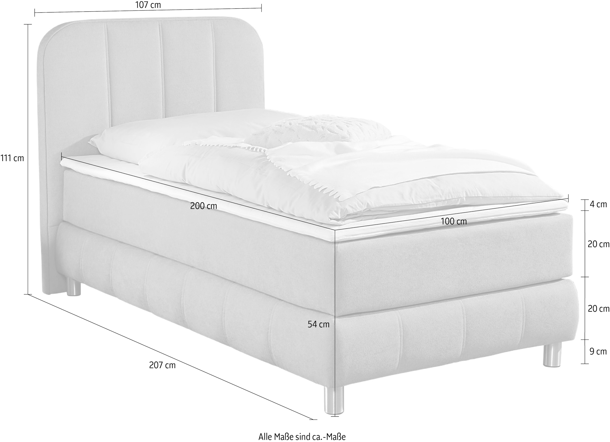 Home affaire Boxbett Boxbett, inkl. Topper