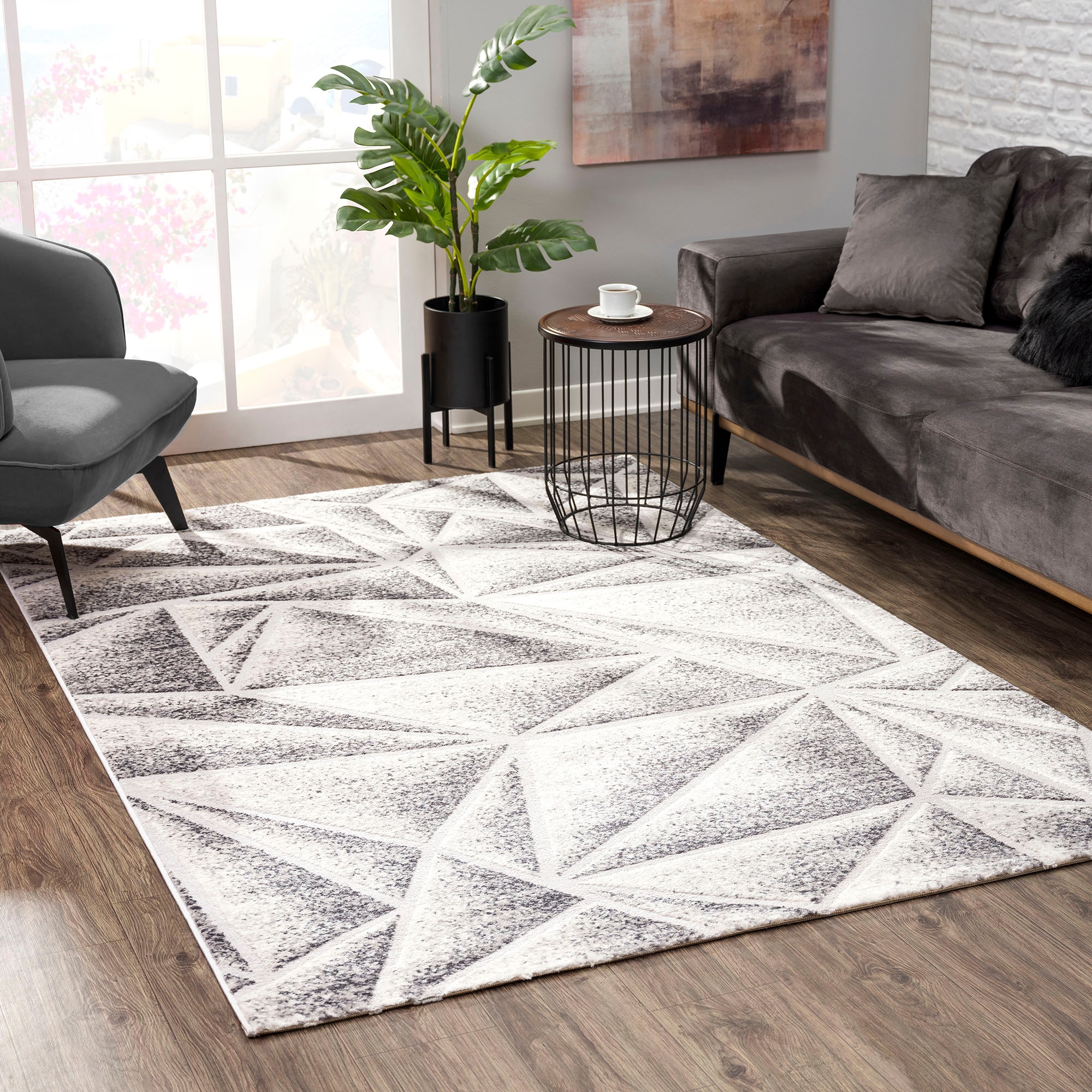 Sanat Teppich »Evra 7004« rechteckig 22 mm Höhe Wohnzimmer, Kurzflor, modern, Läufer