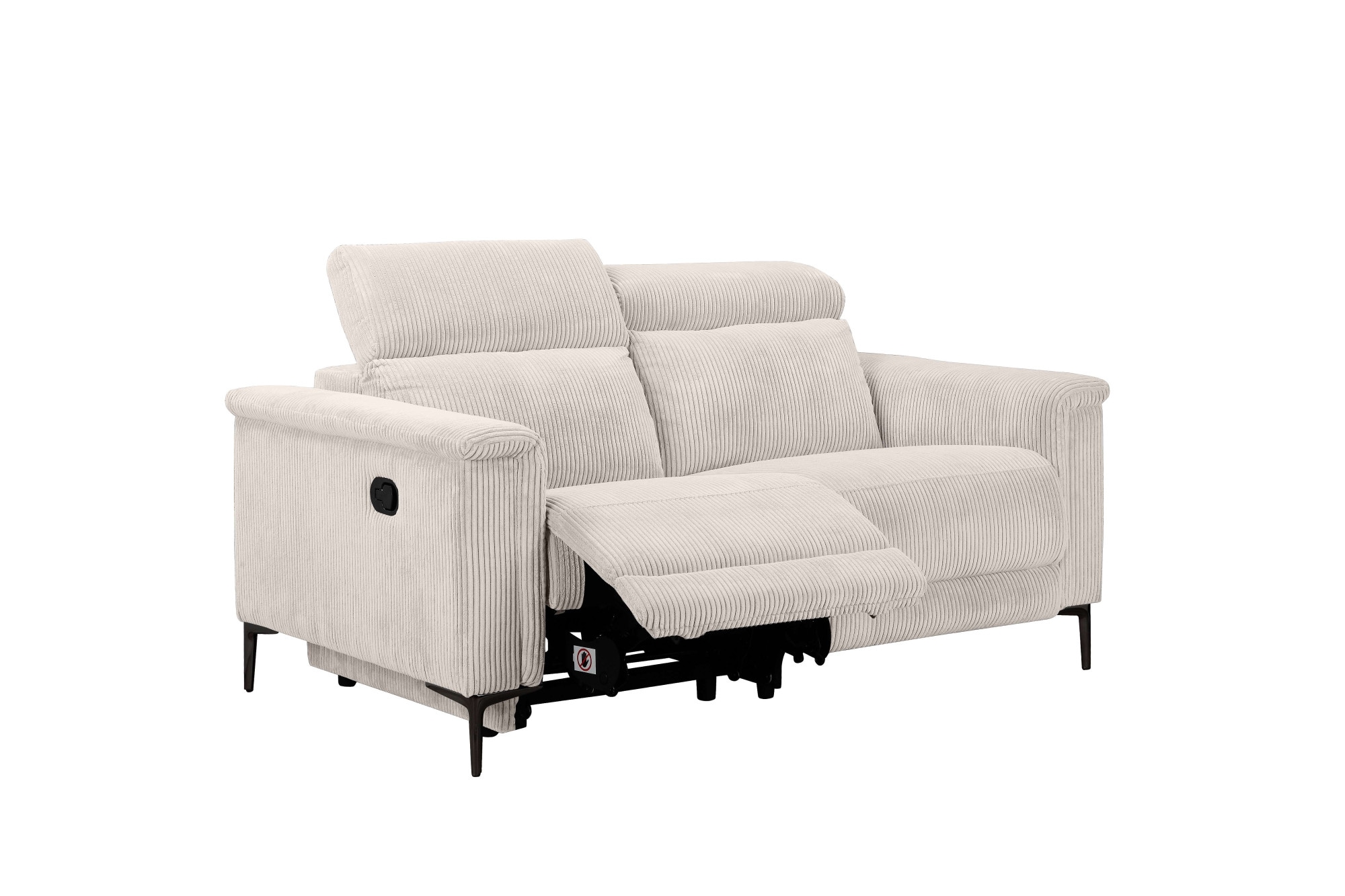 Home affaire 2-places »Lund Cord, 160 cm, manuelle o. elektrische Relaxfunktion« Relaxfunktion, USB-C, Kopfteilverstellung, Breite 160 cm