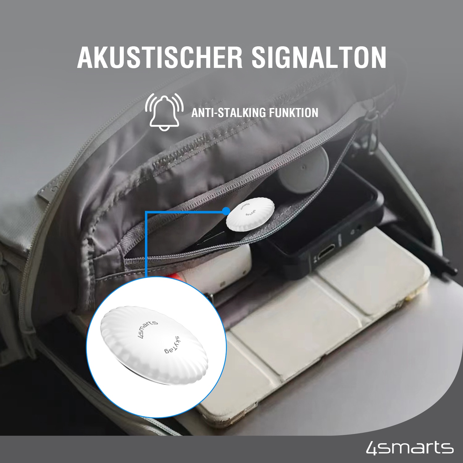 4smarts Traceur GPS »Standort-Finder SkyTag Slim 2er Set« Multi-Pack AirTag Alternative Wo ist? Find My Mfi-zertifiziert