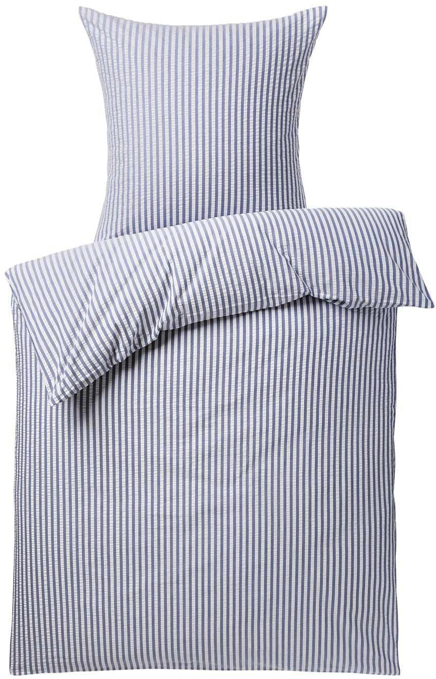 fleuresse Linge de lit »Rio« 2 cuis Feine buntgewebte Seersucker-Bettwäsche mit Reissverschluss