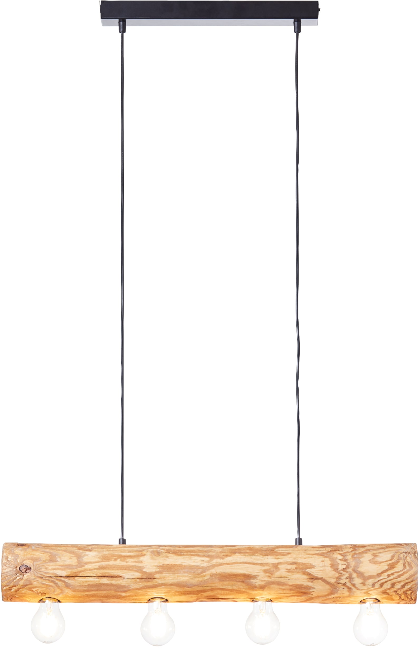 Brilliant Lampe suspendue »Trabo« 1 cuis 105cm Höhe, 70cm Breite, 4 x E27, kürzbar, Holz/Metall, kiefer gebeizt