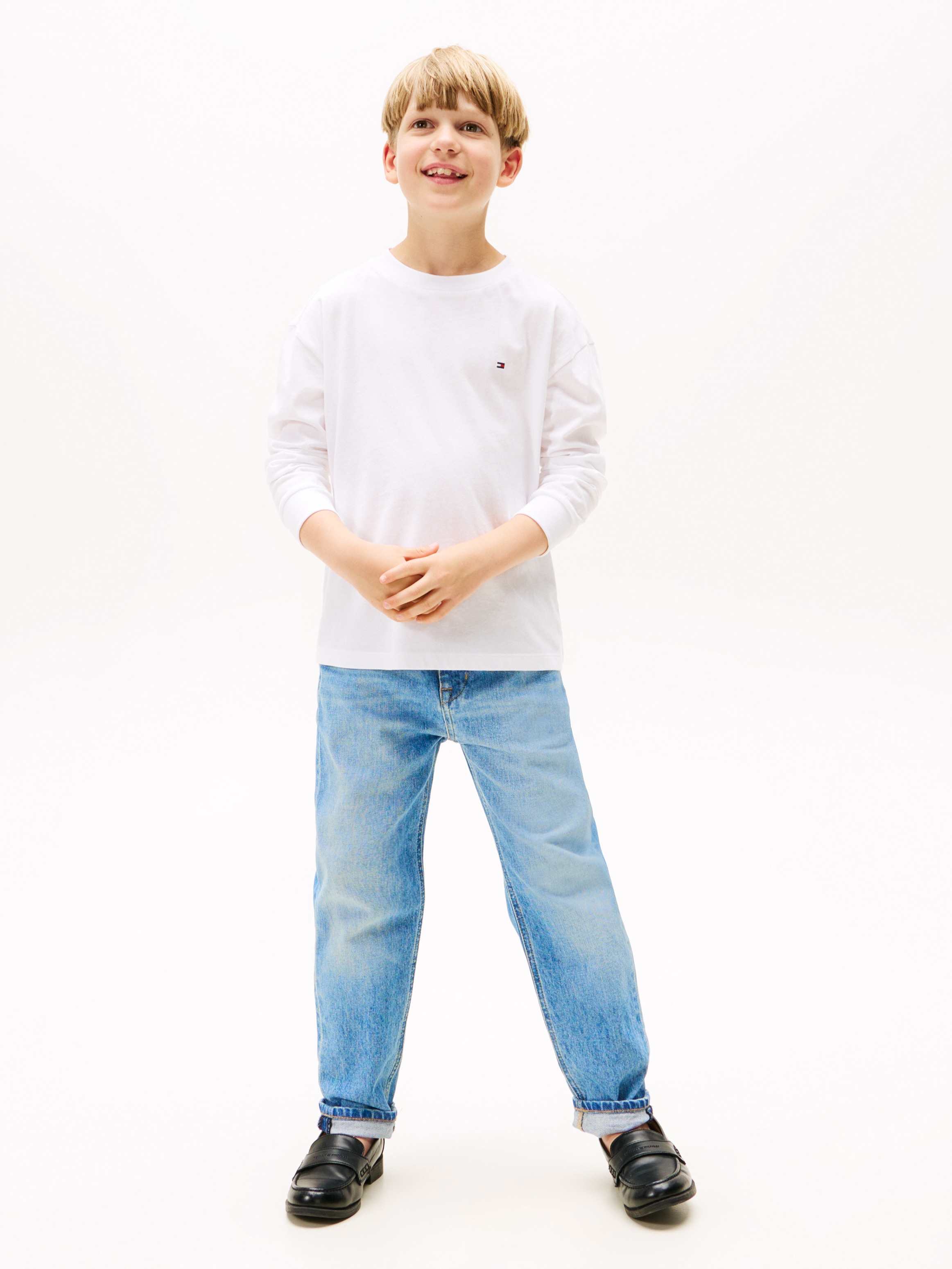 Tommy Hilfiger Langarmshirt »ESSENTIAL T-SHIRT LS« für Kinder bis 16 Jahre, Markenlogo