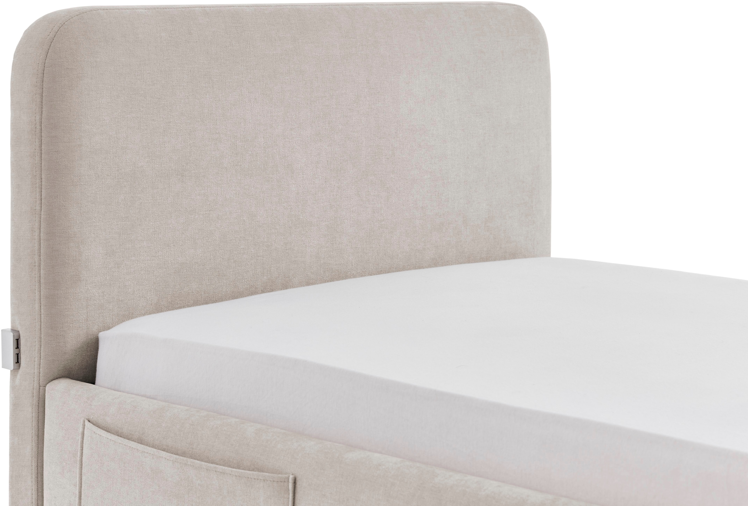 meise.möbel Lit d'enfant »COSY in de Breiten 90, 120 & 140 erhältlich, wahlweise mit Bettkasten« disponible avec pied en bois noir ou chêne, incl. prise USB