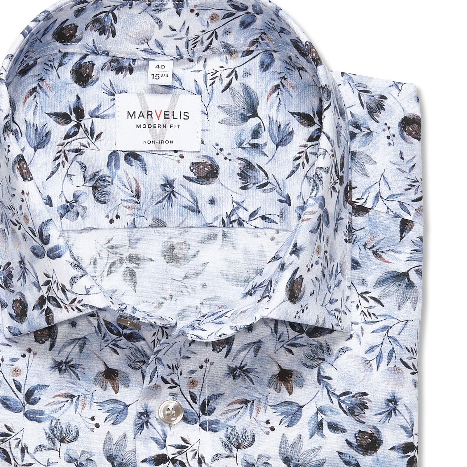 MARVELIS Chemise à manches longues mit floralem  Allover-Print