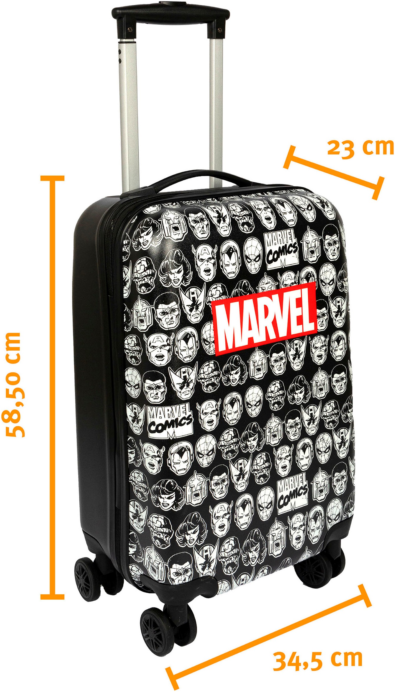 UNDERCOVER Valise pour enfants »Marvel, 59 cm« 35 litre 4 Rollen mit TSA-Zahlenschloss
