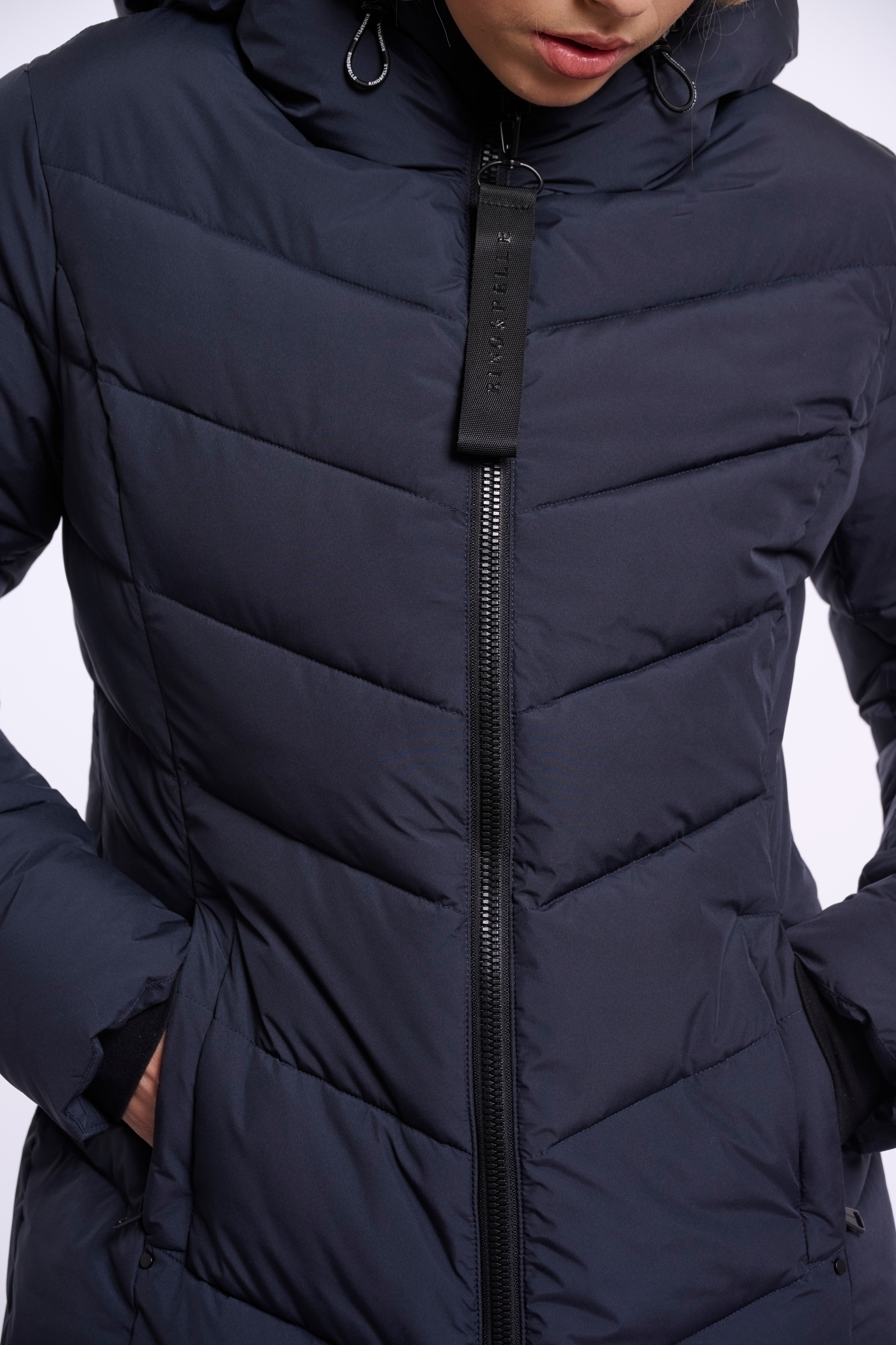 Rino & Pelle Manteau long Manteau matelassé avec capuche