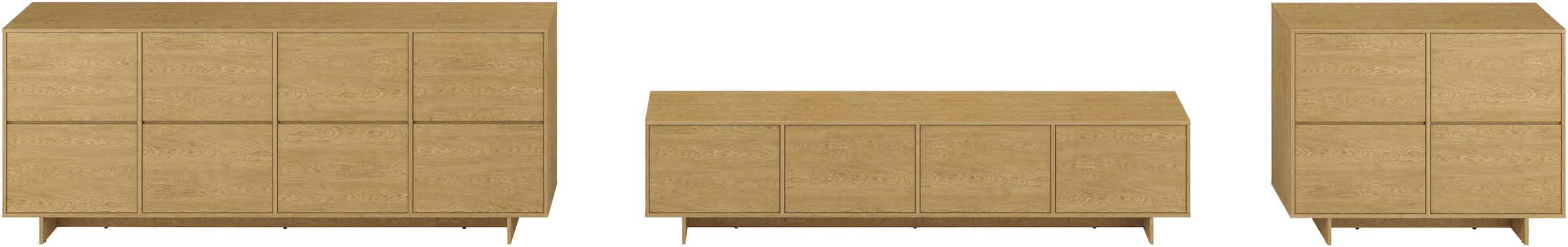 GOODproduct Buffet »Tatami, Stilvolle, moderne grifflose Kommode 2 Türen, Breite 111cm« buffet avec beaucoup de rangement, étagères réglables, fonction push-to-open