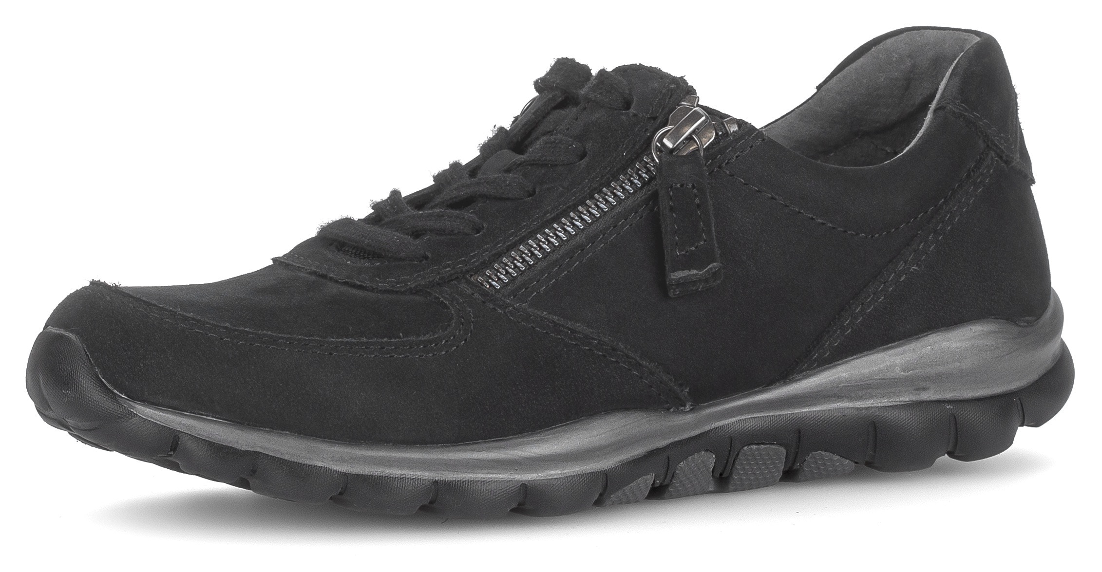 Gabor Rollingsoft Baskets compensées  , Freizeitschuh, Halbschuh, Schnürschuh mit Logo an der Ferse