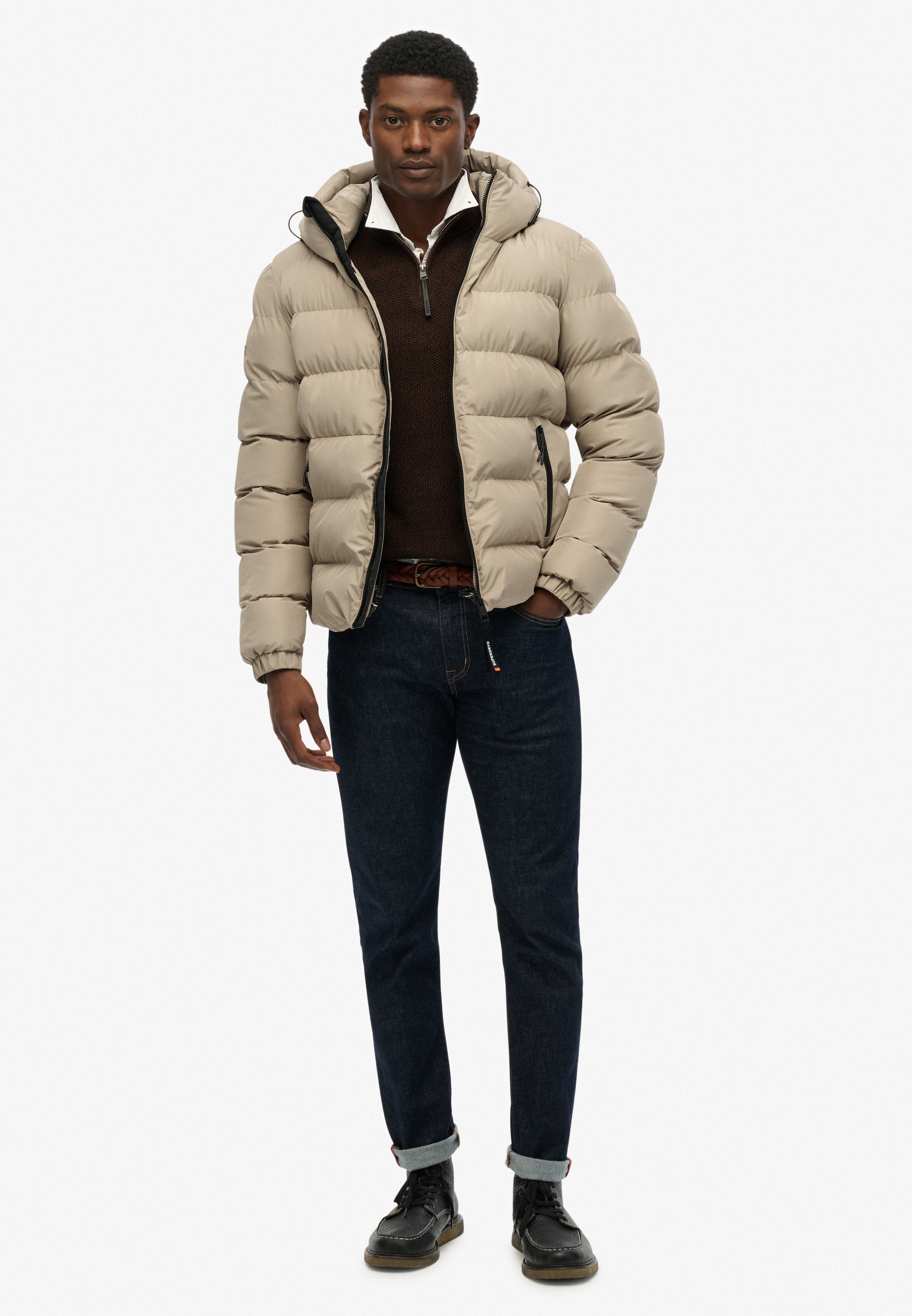 Superdry Veste matelassée »HOODED SPORTS PUFFER JACKET« mit Kapuze Kunstfaser, relaxed fit