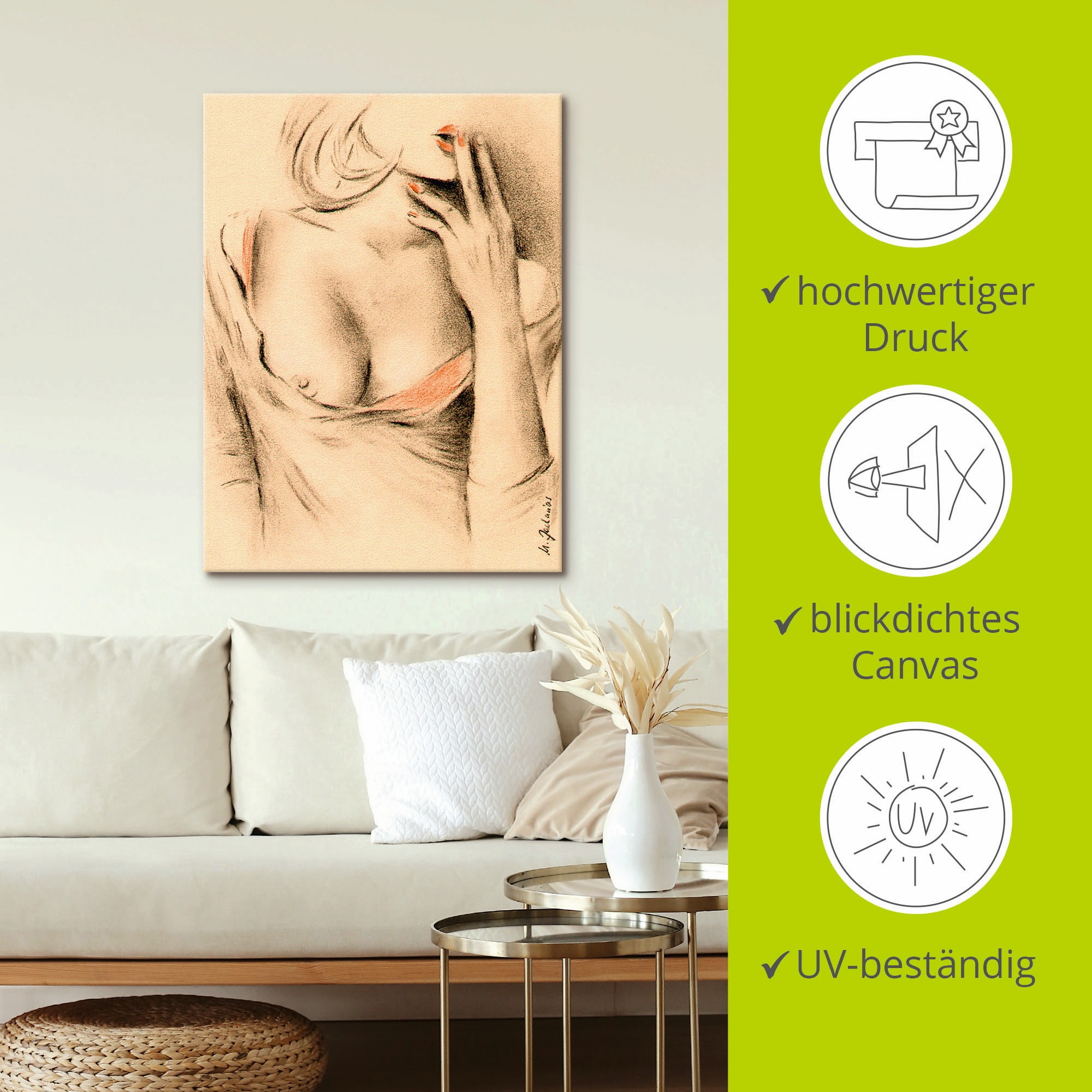 Artland Tableau sur toile »Aphrodite der Moderne« 1 cuis tlg. als Leinwandbild, Poster, Wandaufkleber in verschied. Grössen