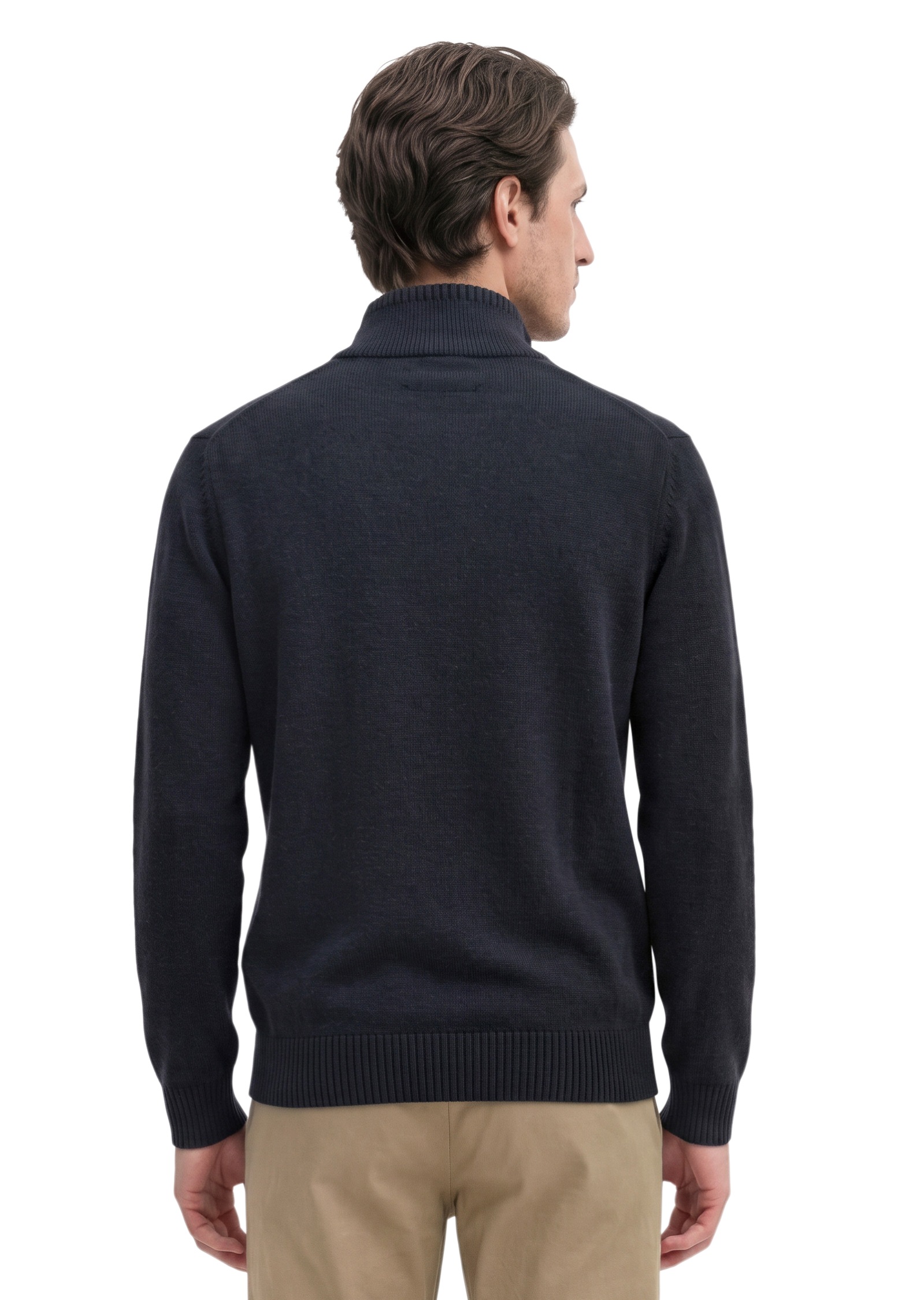 Marc O'Polo Troyer regular aus weichem Bio-Baumwoll-Schurwoll-Mix