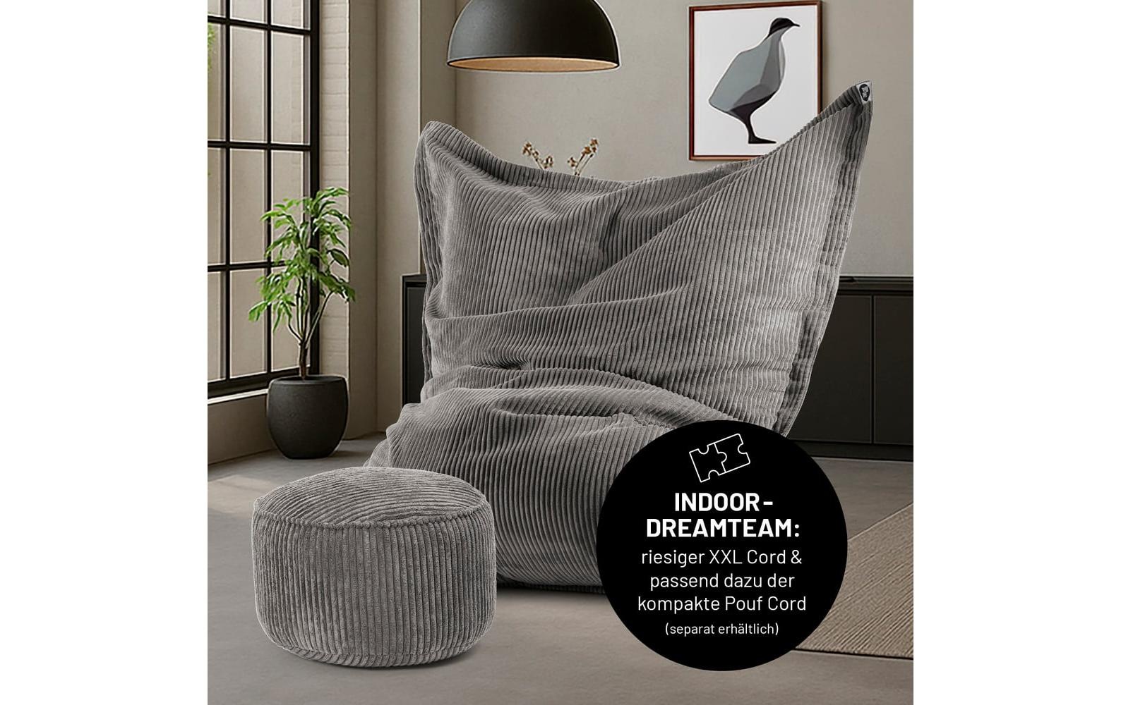 Lumaland Pouf »Cord 380 l« Sitzsack für Innen