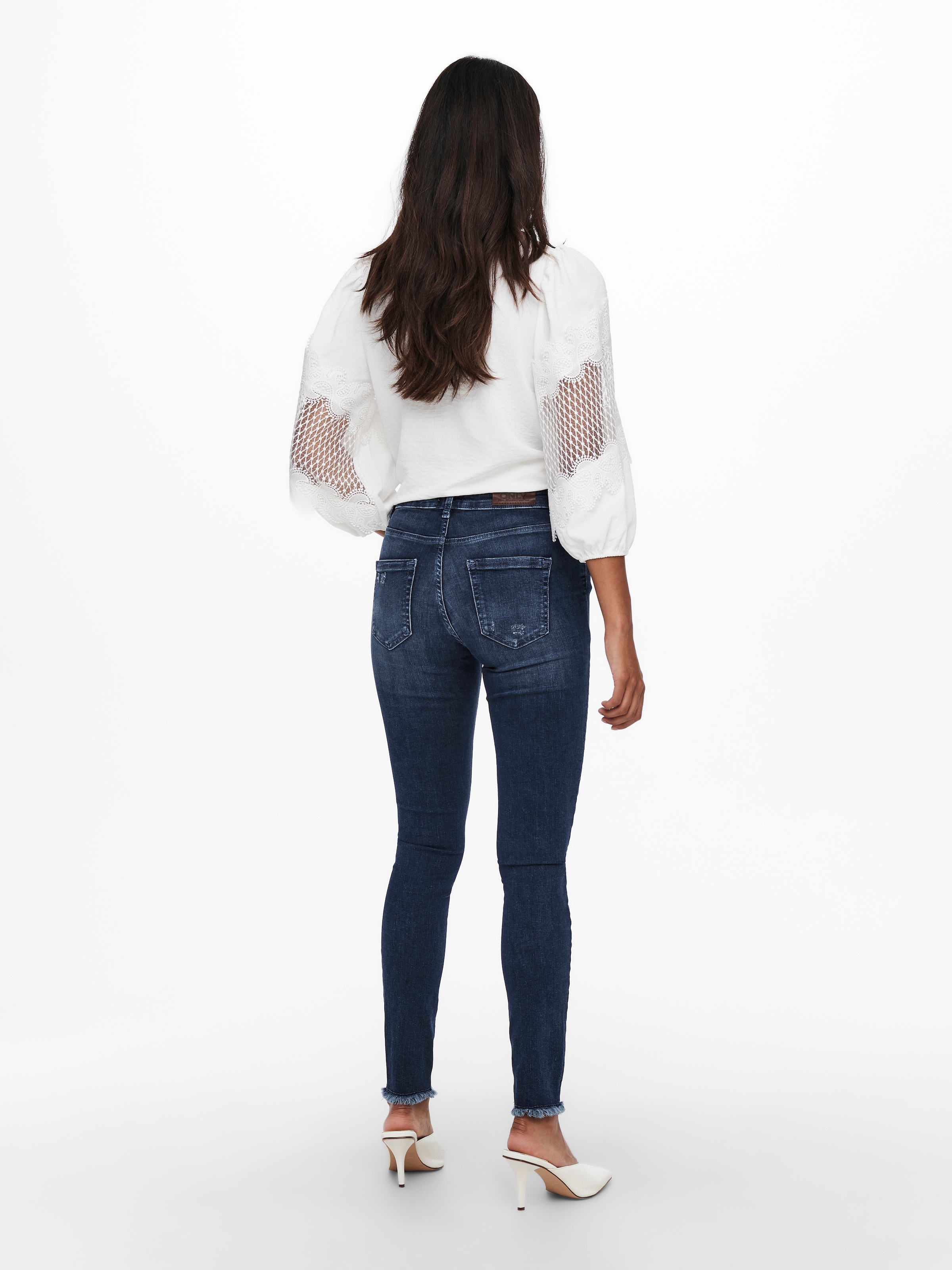 ONLY Skinny-fit-Jeans »ONLBLUSH LIFE MID SK ANK RAW«