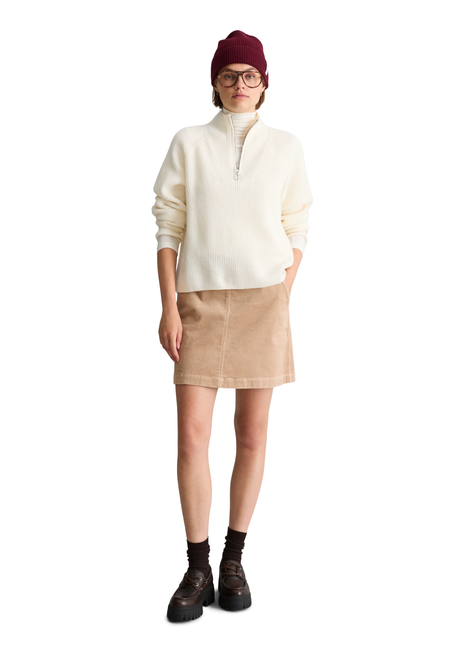Marc O'Polo DENIM Troyer regular mit weicher Haptik, reine Wolle