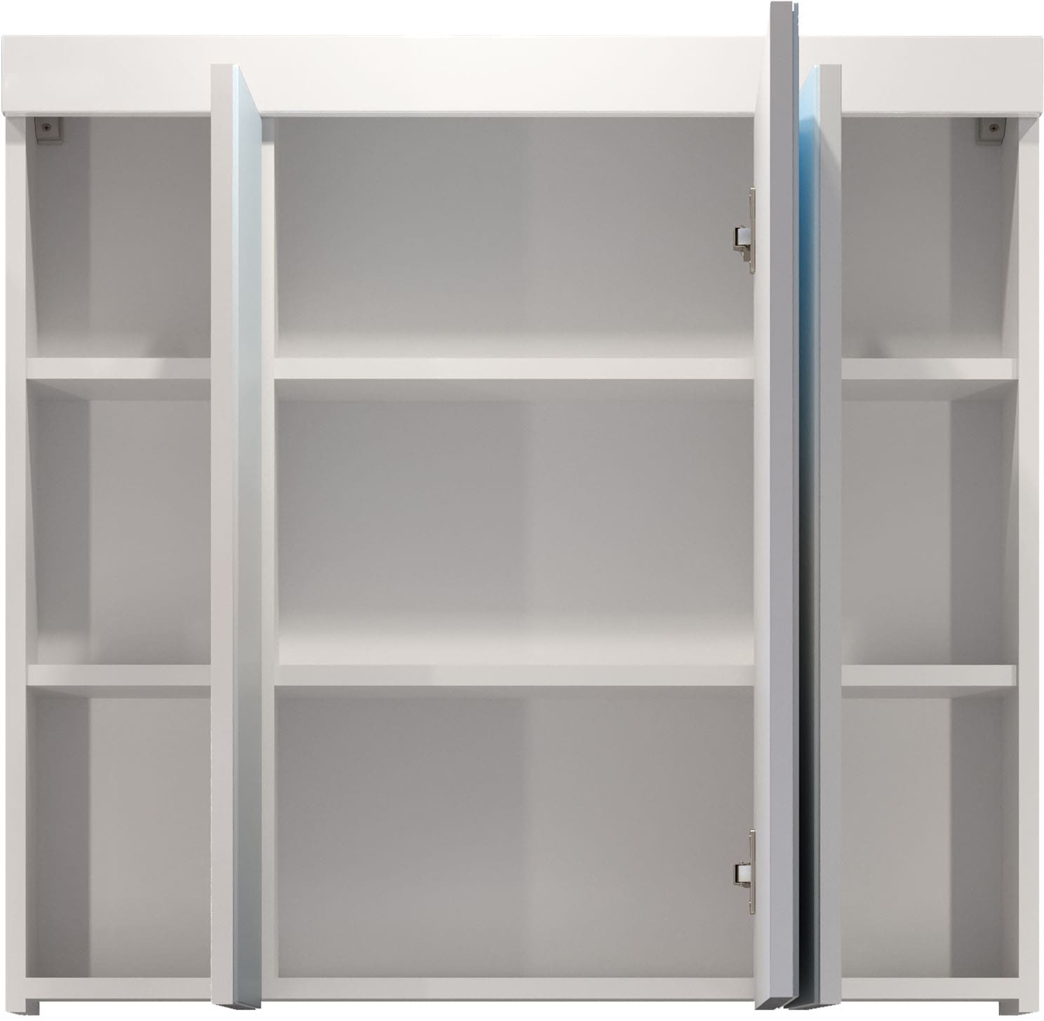 welltime Spiegelschrank »Dormoletto« Badspiegel in Weiss mit 9 Fächern - Masse (B/T/H) 80/16/75 cm