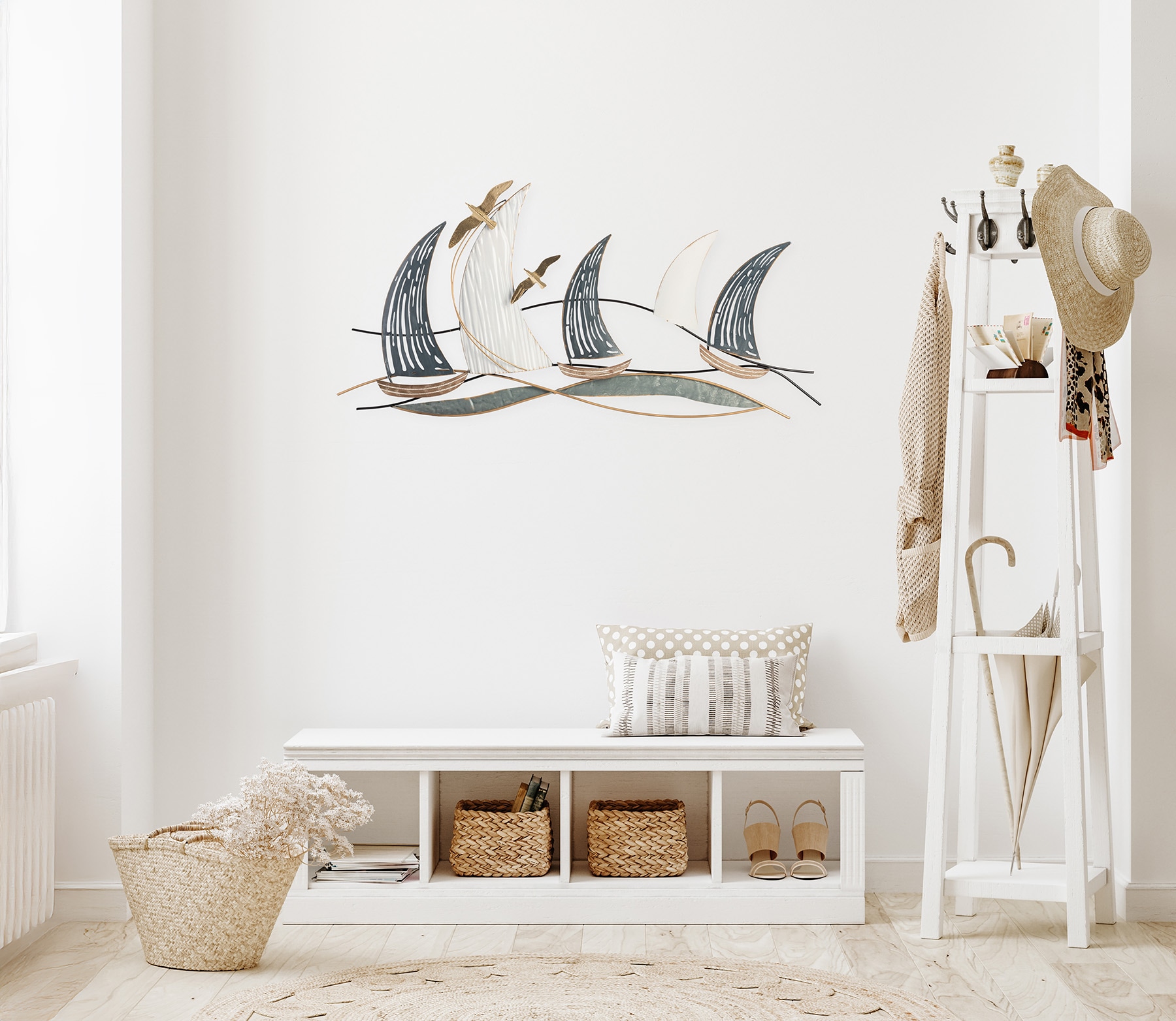 Bönninghoff Tableau métallique »SCHIFFE 80x40 cm – Deko modern« Bateaux | Bateaux et navires | Mer Décoration murale