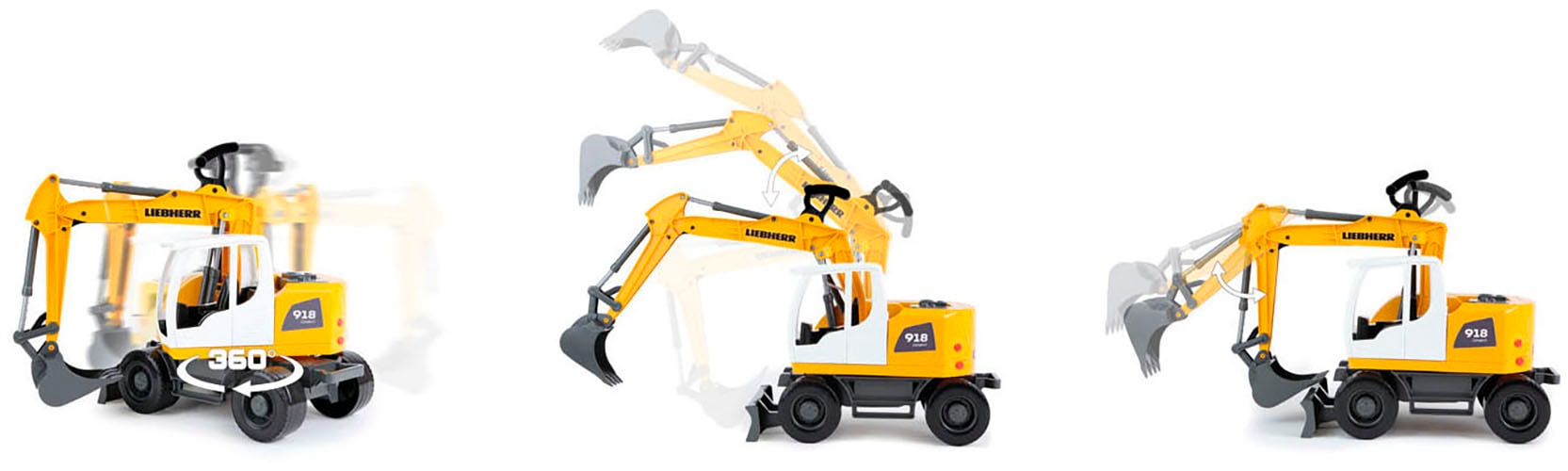 Lena® Spielzeug-Bagger »Worxx, Liebherr Compact A918 Litronic« Made in Europe