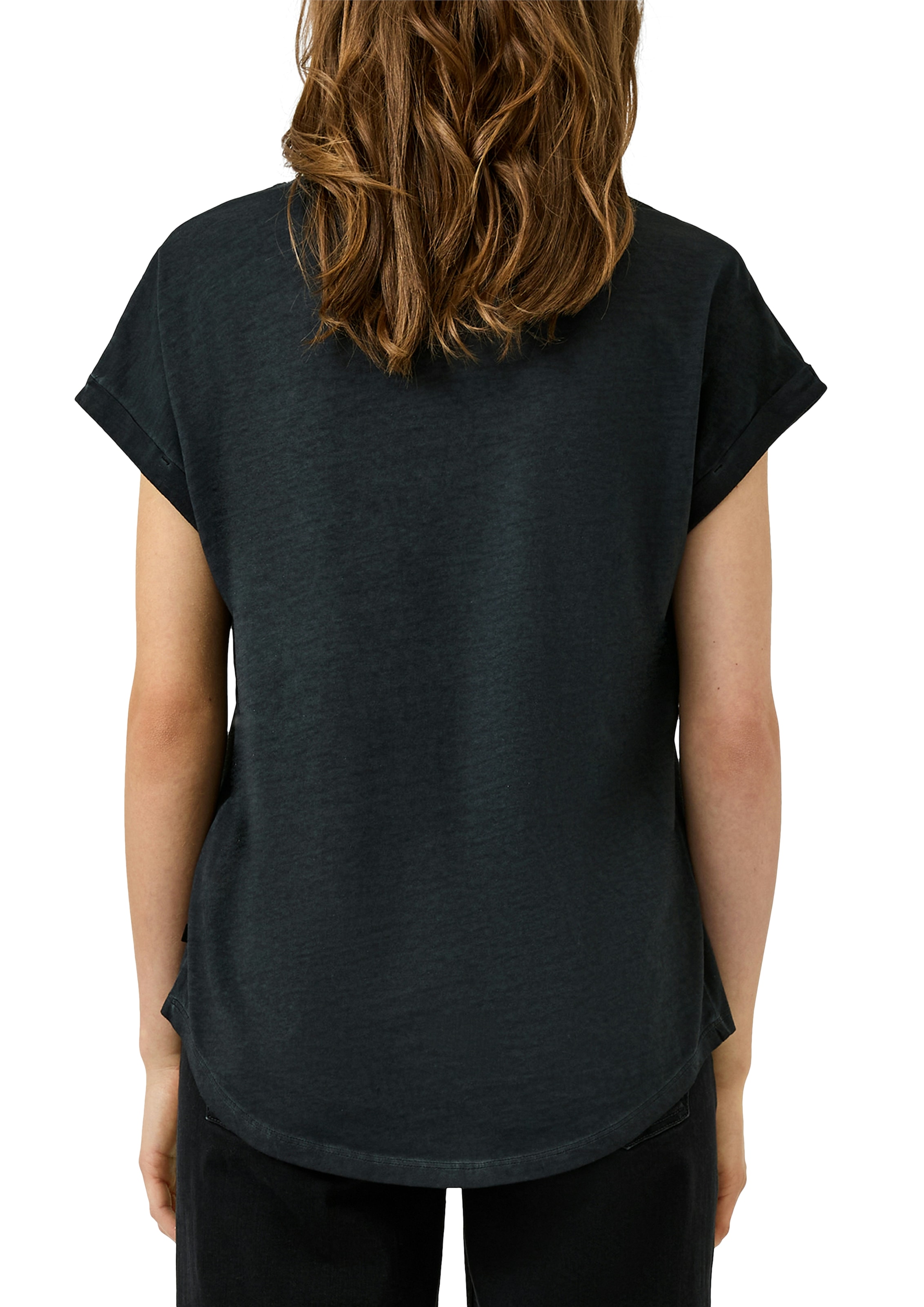 QS Rundhalsshirt mit grossem Print