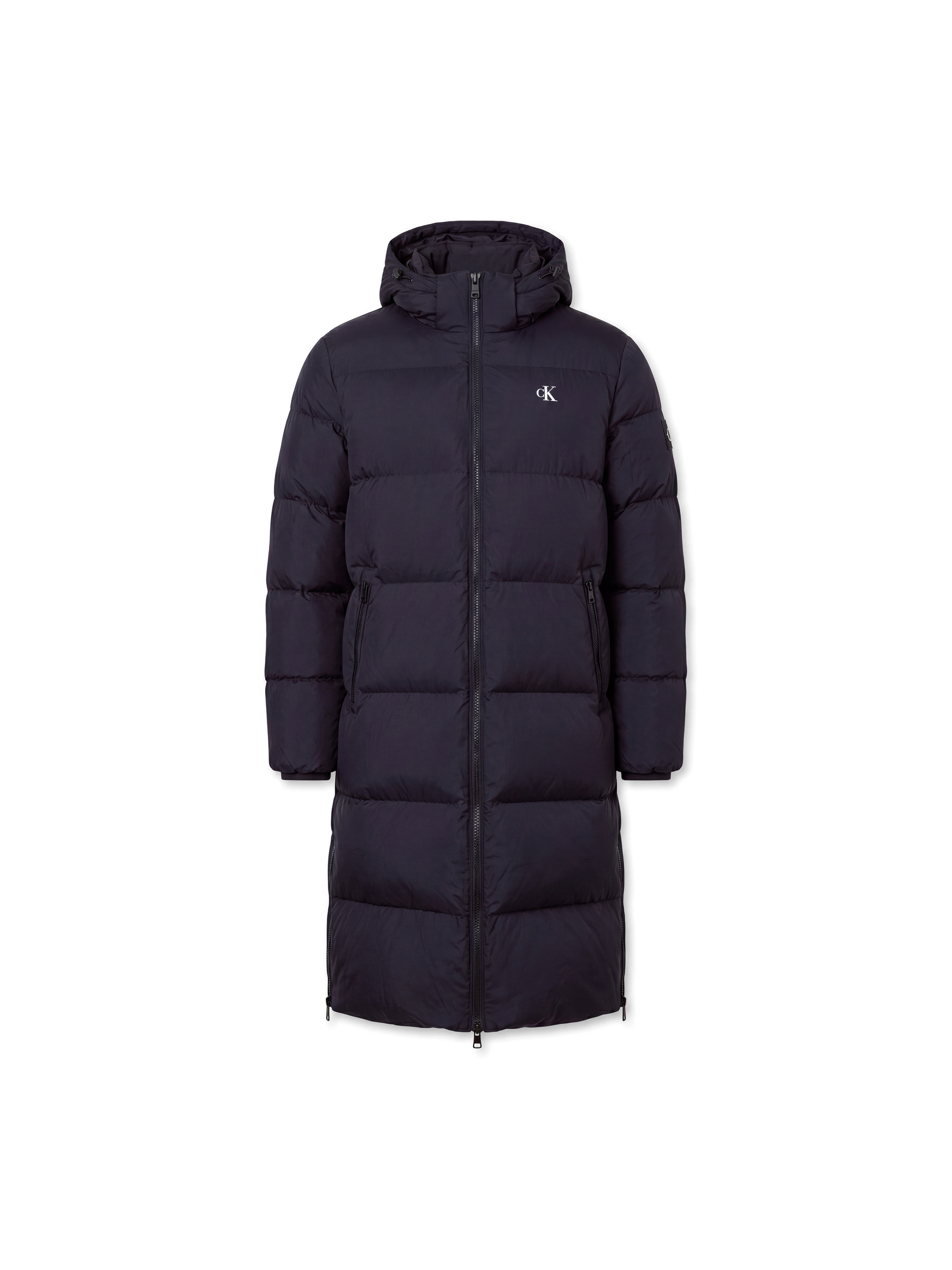 Calvin Klein Jeans Steppmantel »LONG LENGTH HOODED NYLON« Regular fit mit Eingrifftaschen