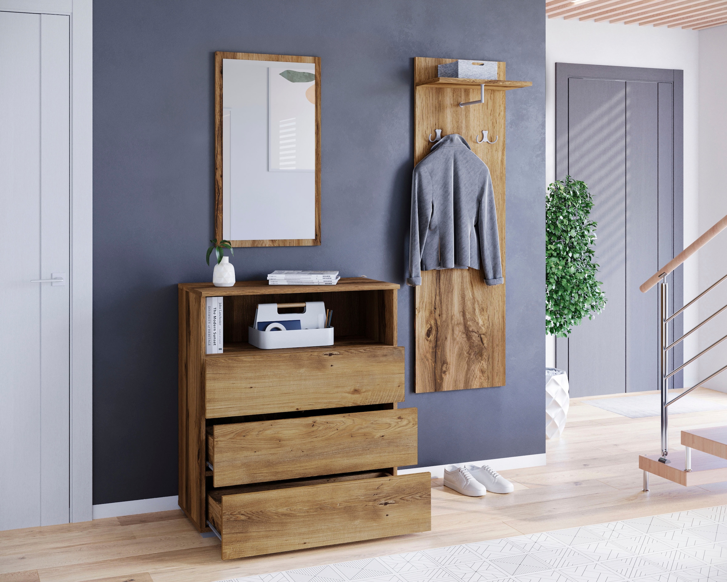 GOODproduct Ensemble de vestiaires »PARIS/ TOKYO« Ensemble complet, 3 cuis tlg.