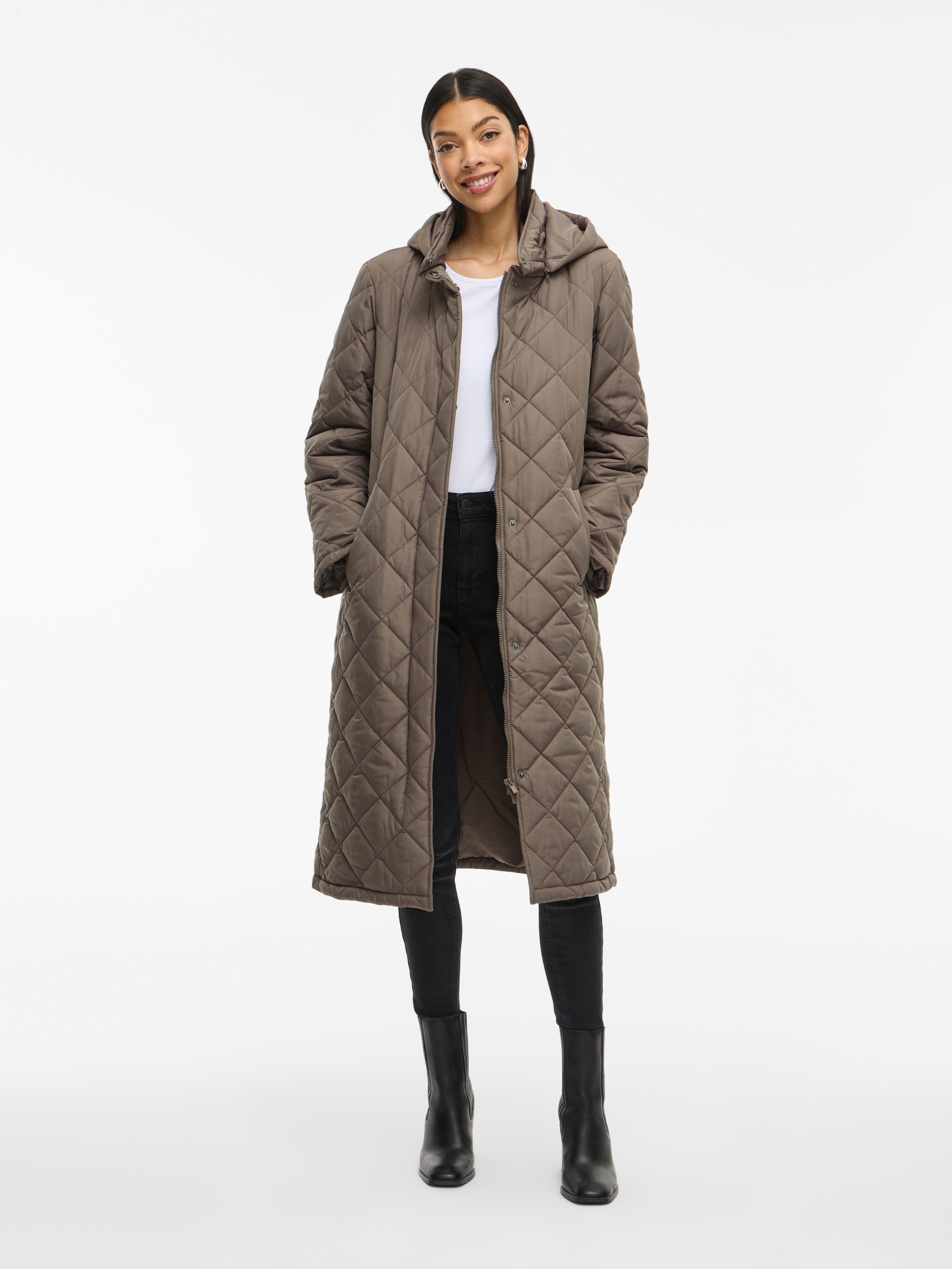 Vila Fellimitatmantel »VIKANTE QUILTED L/S COAT - NOOS«