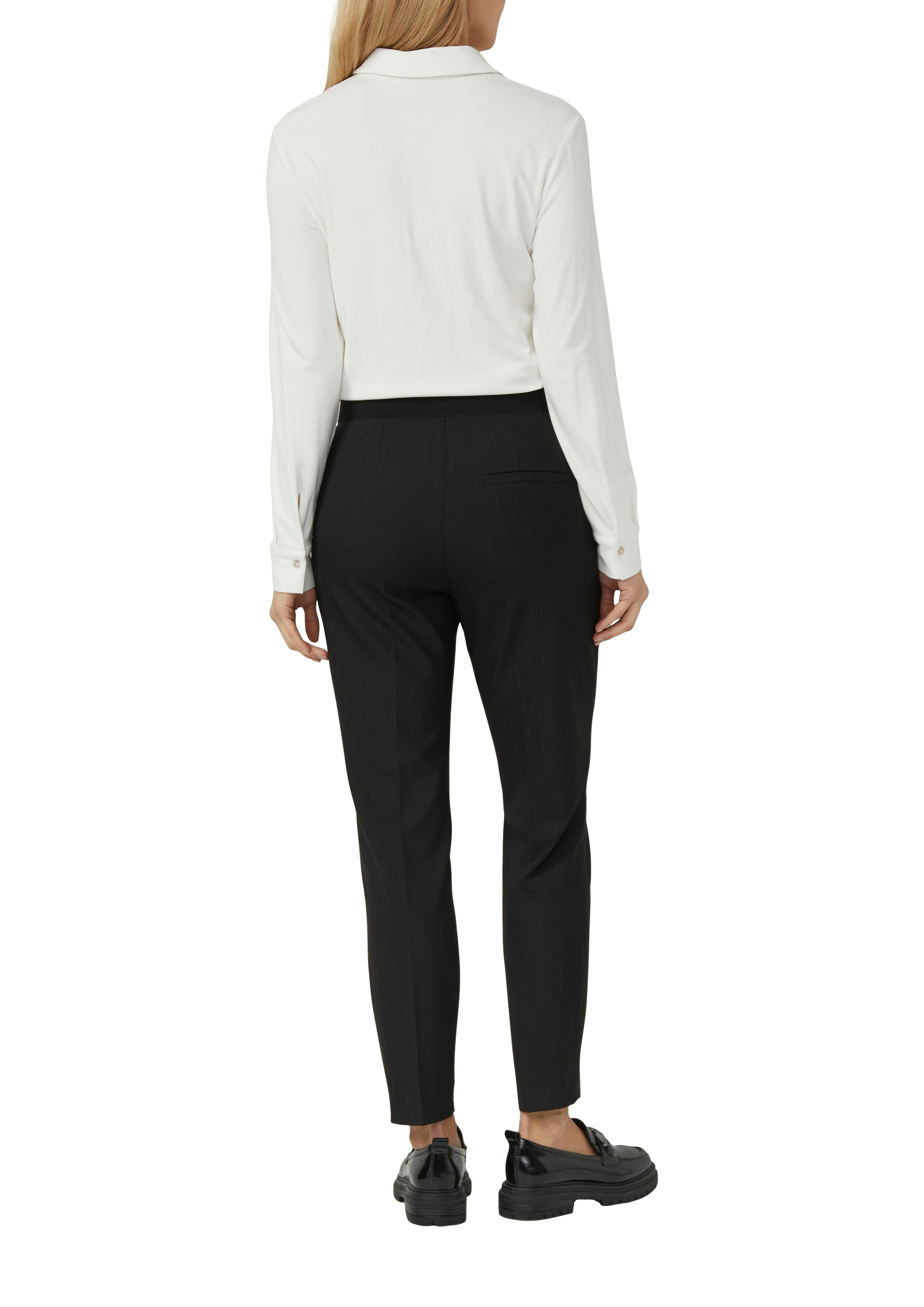 s.Oliver BLACK LABEL Pantalon en tissu  avec jambe étroite, viscose stretch