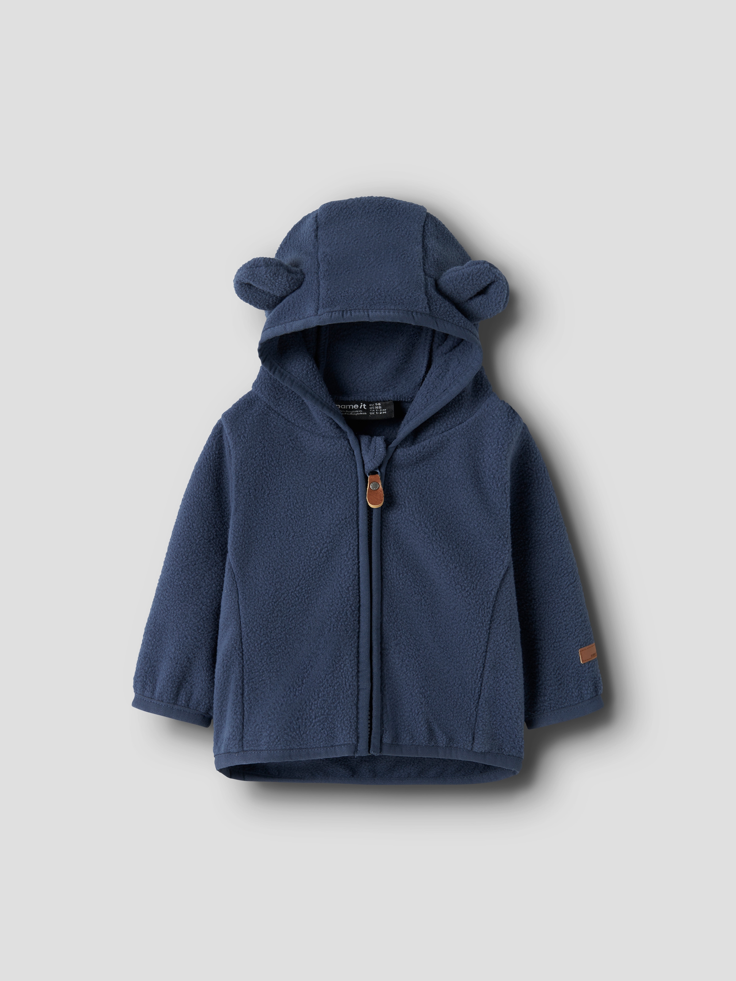 Name It Veste à capuche en polaire »NBNMEEKO FLEECE JACKET MELANGE« avec capuche polaire, fermeture éclair avec protège-menton