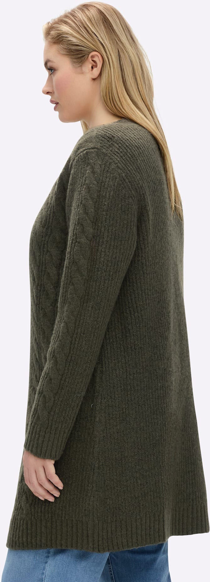 Sheego Longstrickjacke