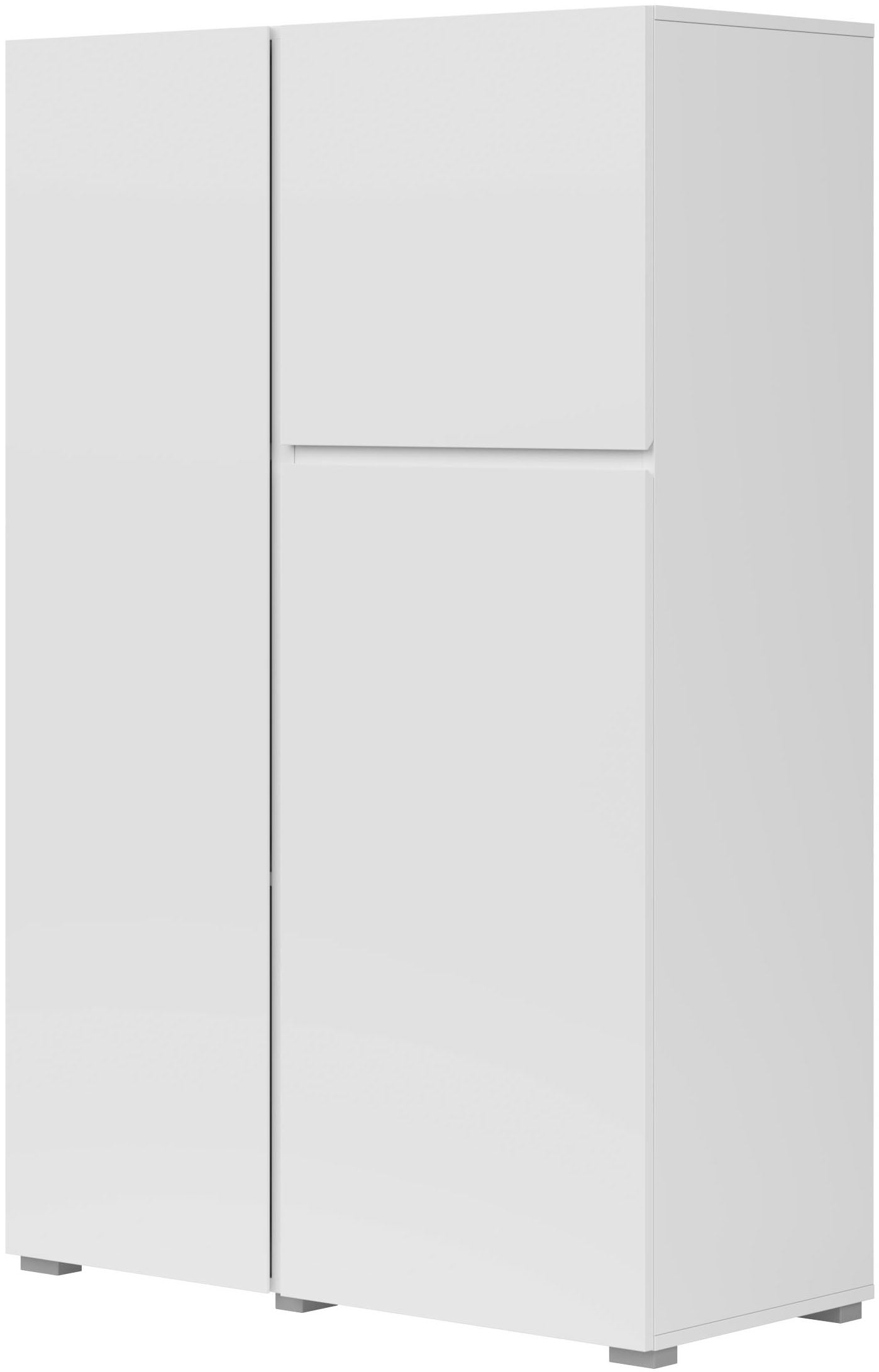 INOSIGN Highboard »Metric, Breite 92cm, moderne grifflose Hochkommode 3 Türen,Highboard« Hochschrank mit viel Stauraum, Einlegeböden verstellbar, Türkommode