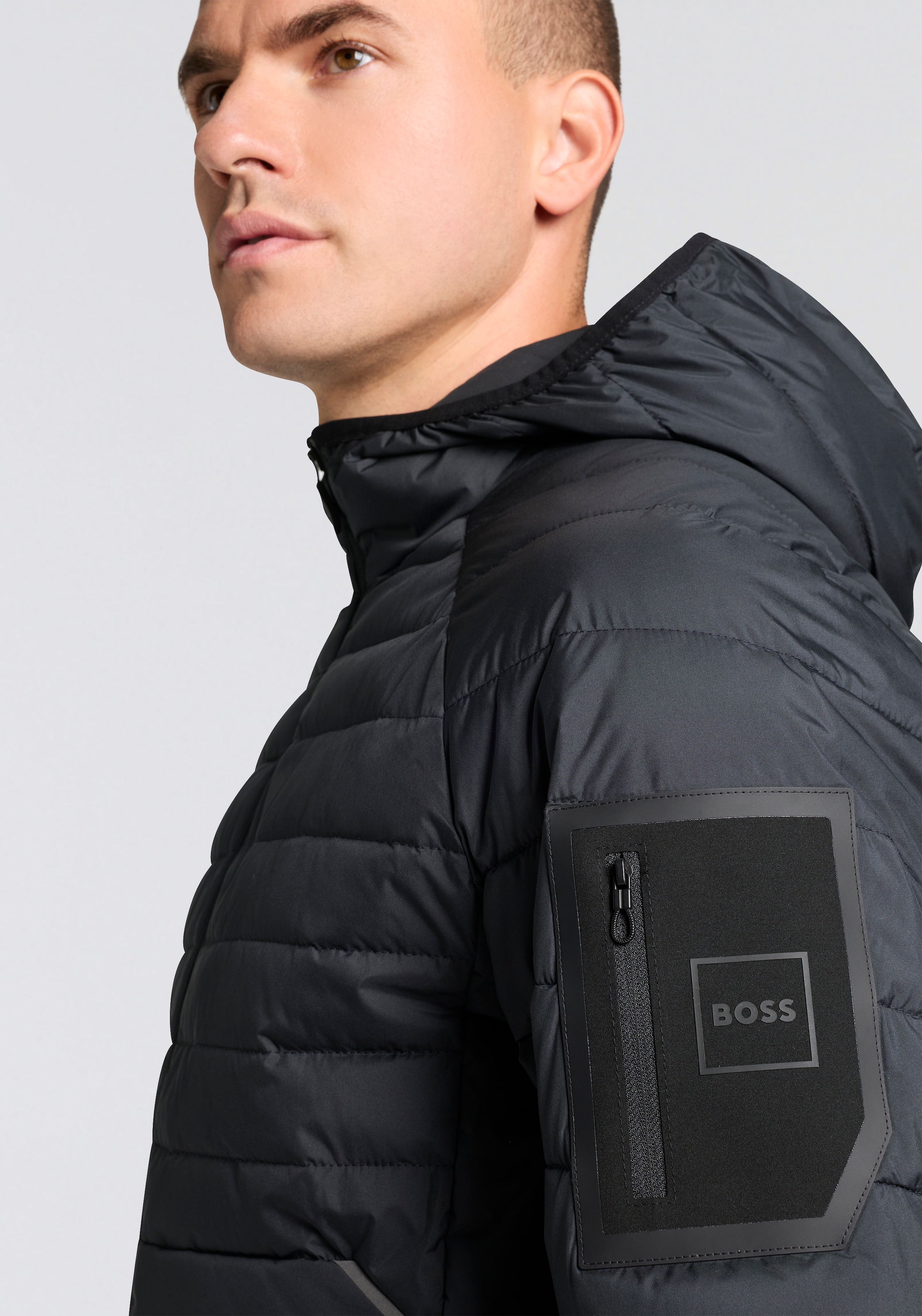 BOSS GREEN Veste matelassée »OW Urbanex JT HD« mit Kapuze Kapuze, Regular Fit, reflektierende Details