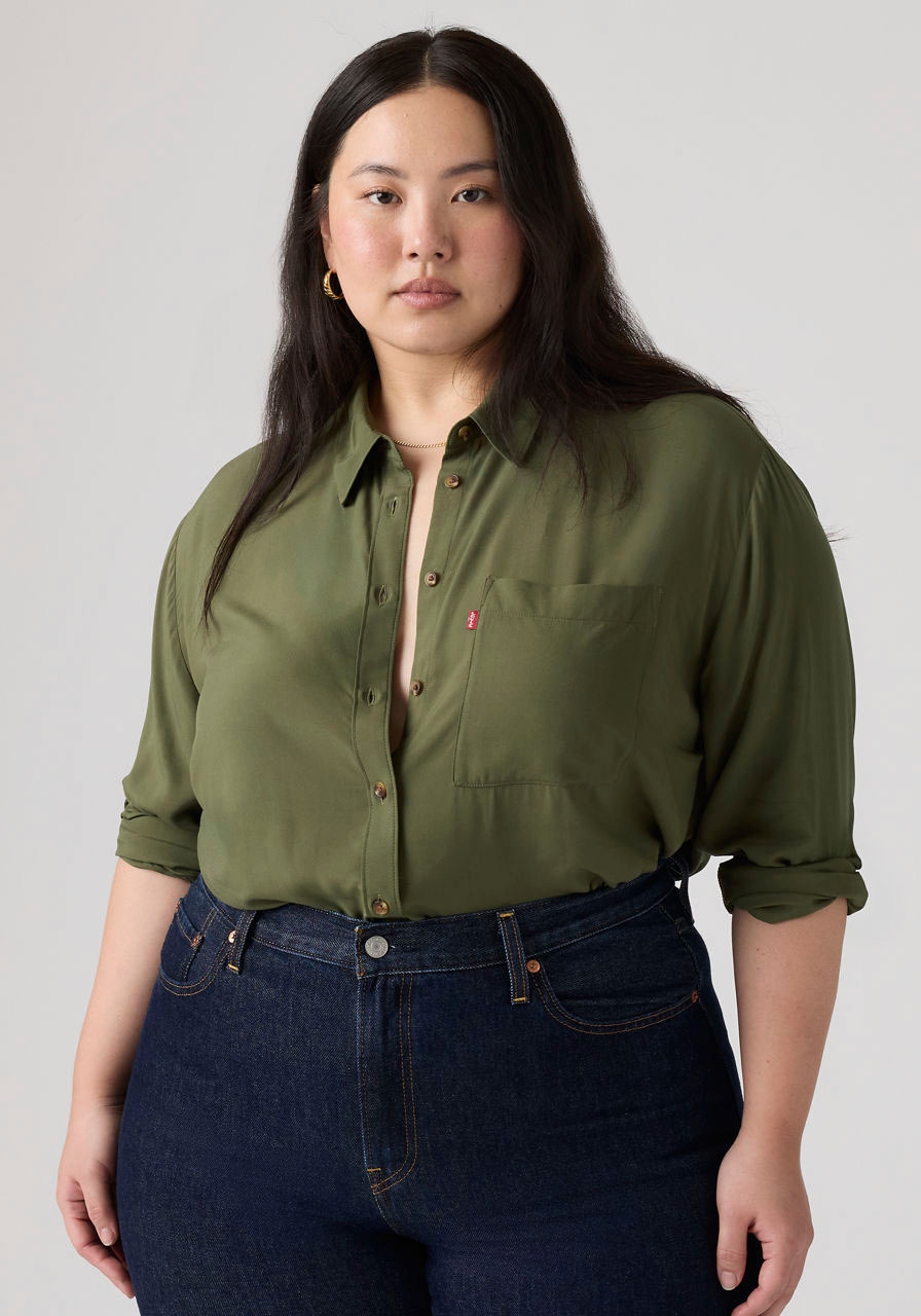 Levi's® Plus Blouse chemise »PLUS DARLENE SHIRT« aus fliessender Viskose