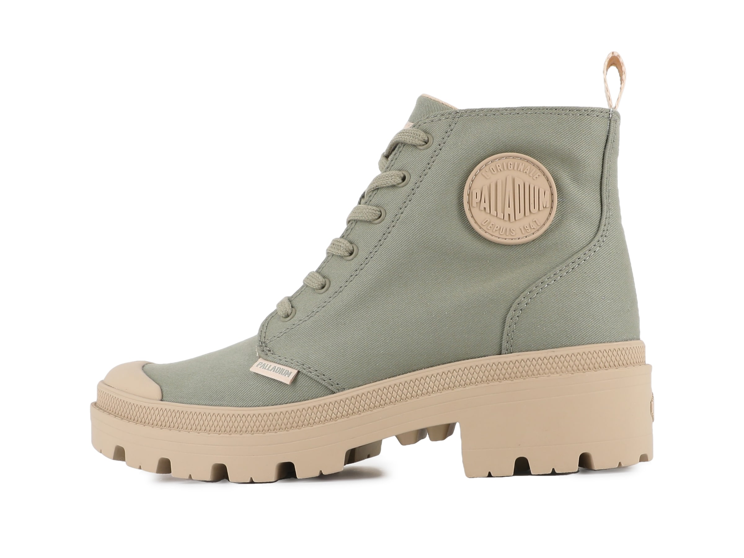 Palladium Schnürstiefelette »PALLABASE TWILL«  Schnürstiefel, Schnürboots aus Canvas mit Reissverschluss