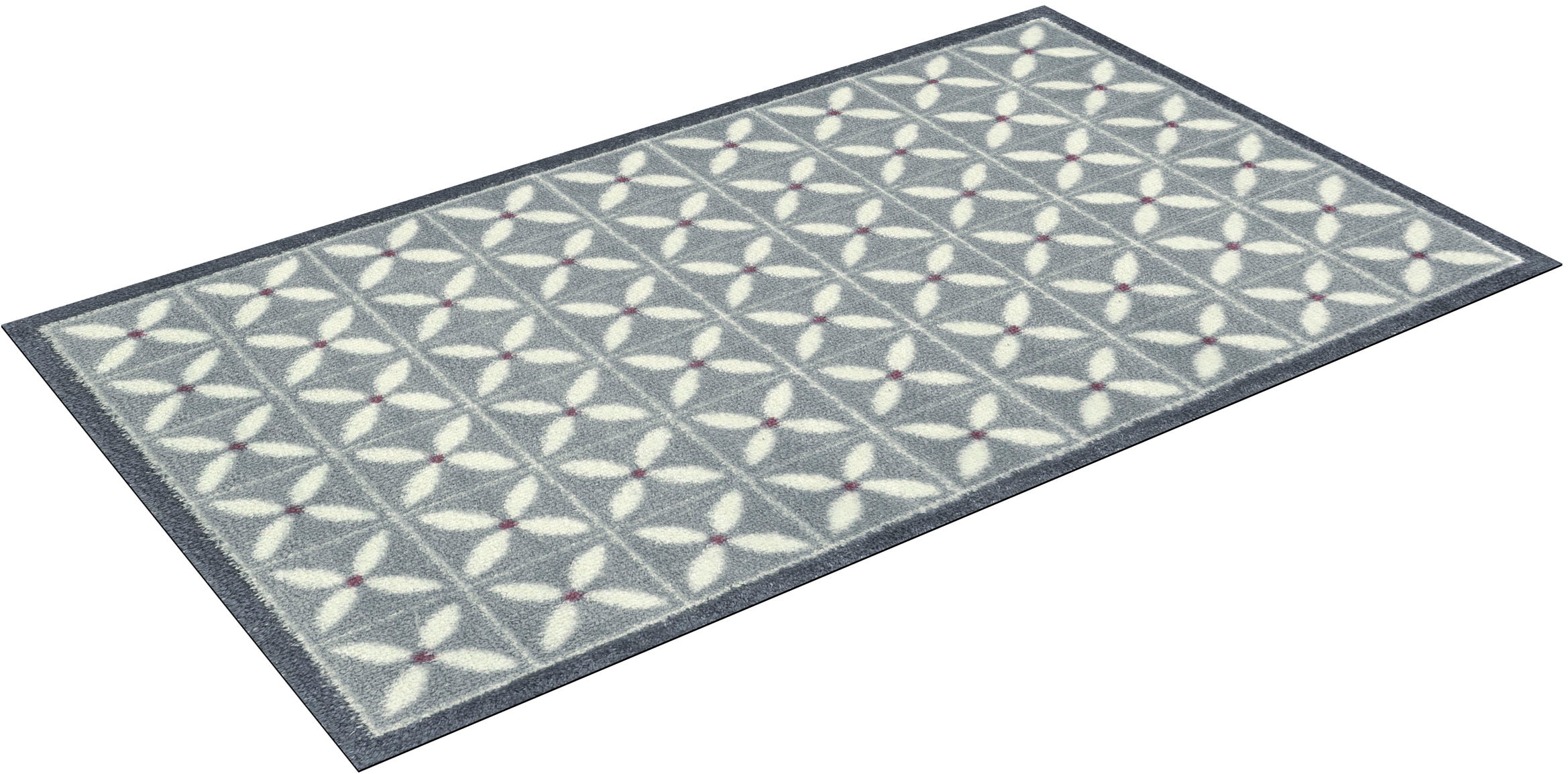 Turtle Mat Tapis »Flower Fields Grey« Rectangulaire 9 mm Höhe