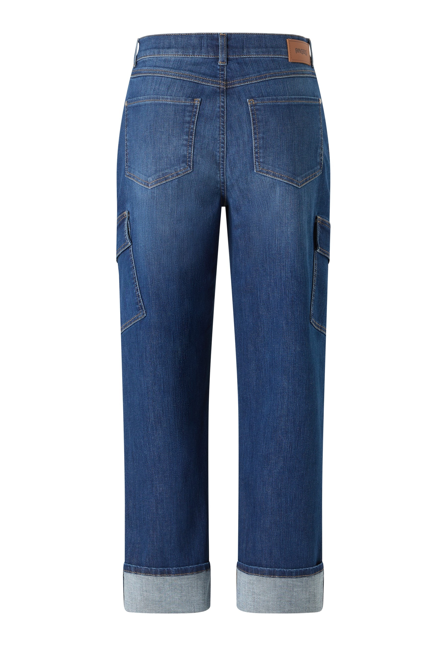 ANGELS Jeans cargo »Liberta Cargo« mit Umschlagsaum und Used-Effekten