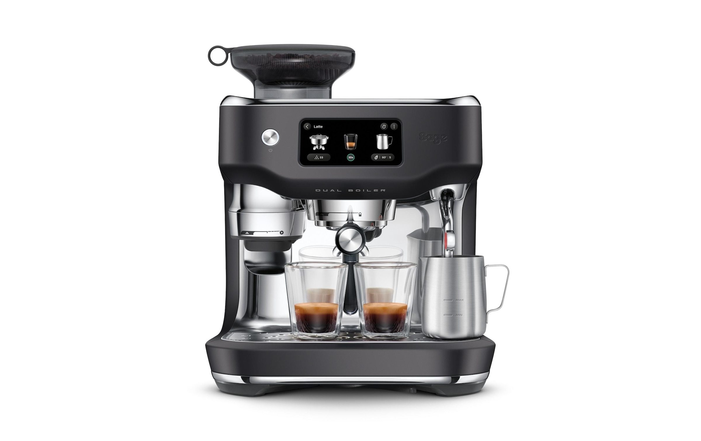 Sage Siebträgermaschine »Oracle Dual Boiler Black Truffel« Espressomaschine