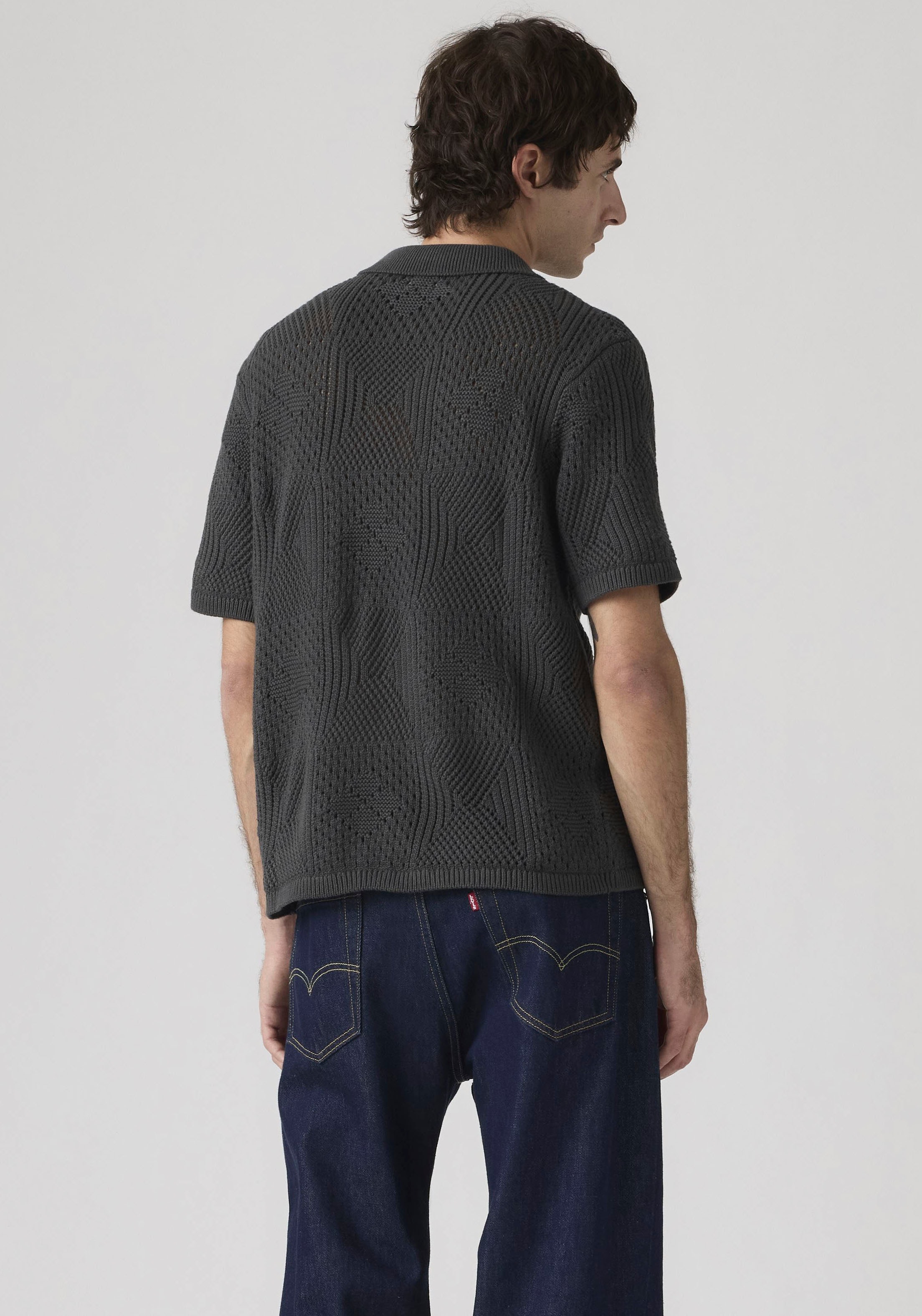 Levi's® Pull en tricot »SWEATER CAMP SHIRT« mit Strickmuster