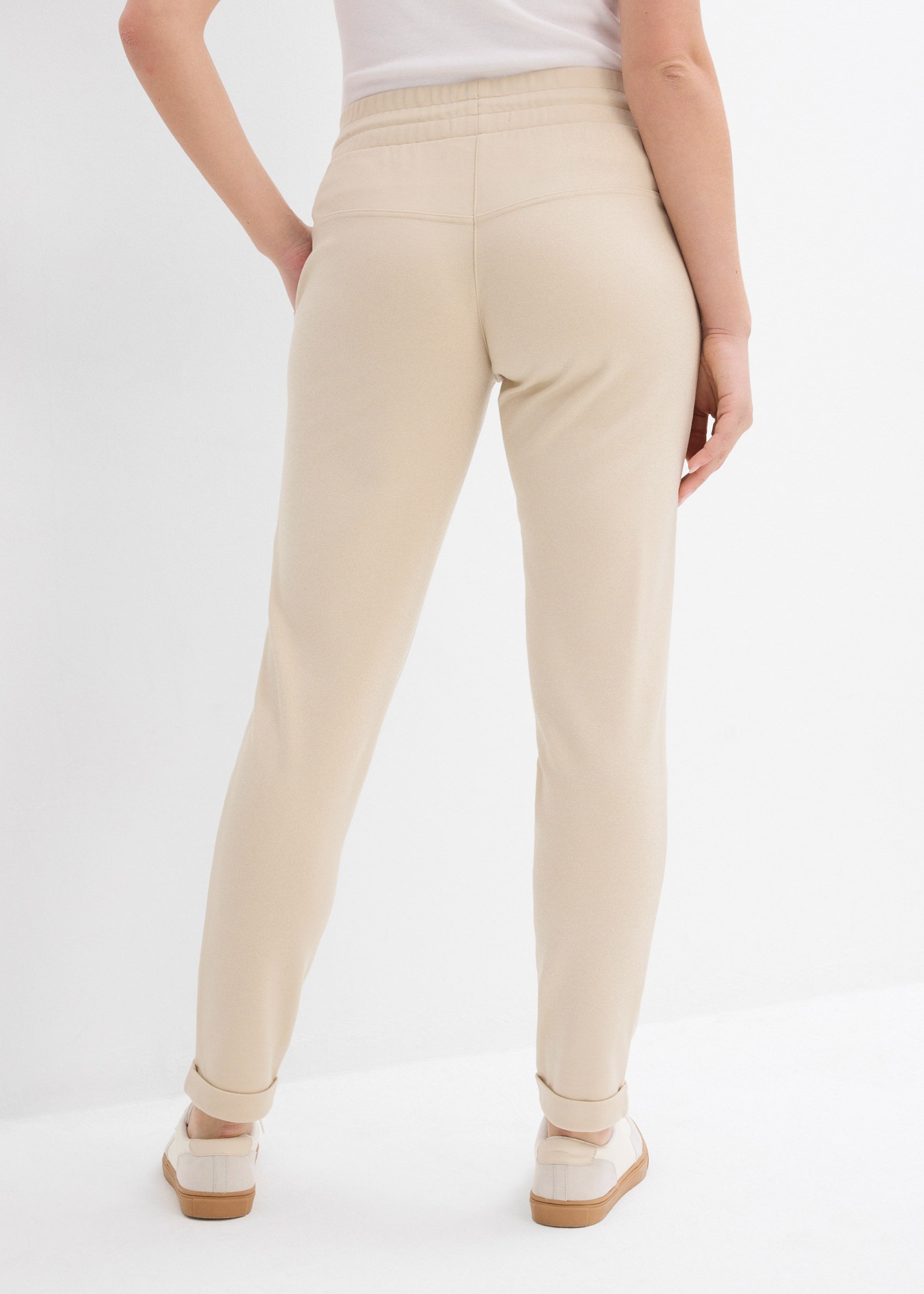 bonprix Jerseyhose  aus Viskose, Polyester und Elasthan, mit Bequembund und Kordelzug