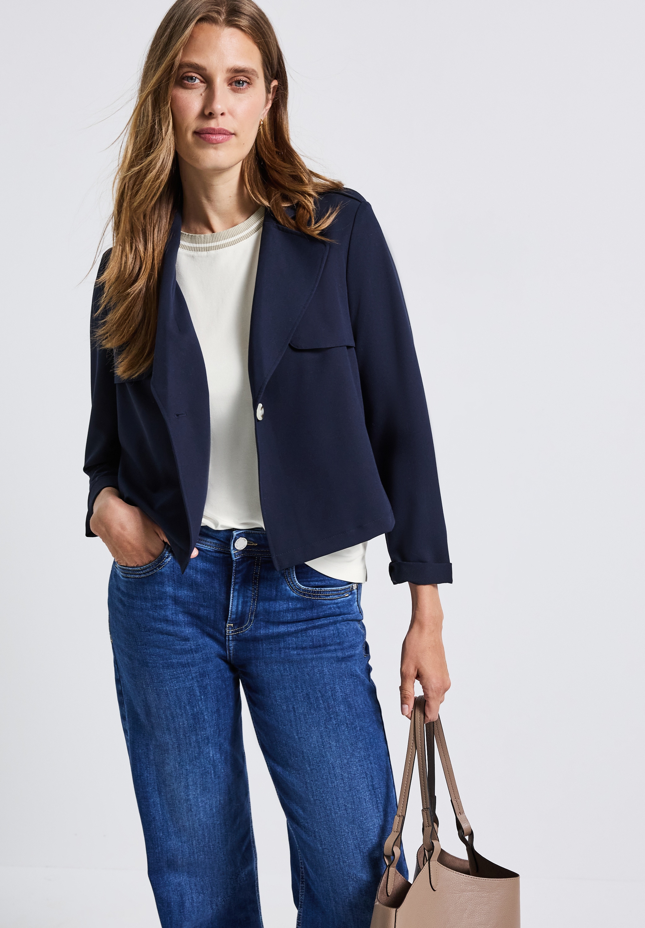 STREET ONE T-Shirt mit Rippdetail