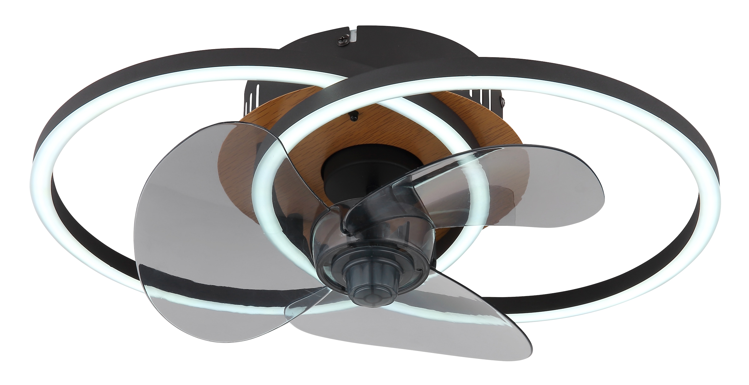 GLOBO LIGHTING Deckenleuchte »KAREN« LED-Modul 1 Stk. warmweiss - kaltweiss Deckenventilator, Deckenlampe, moderner Ventilator, Holz Optik
