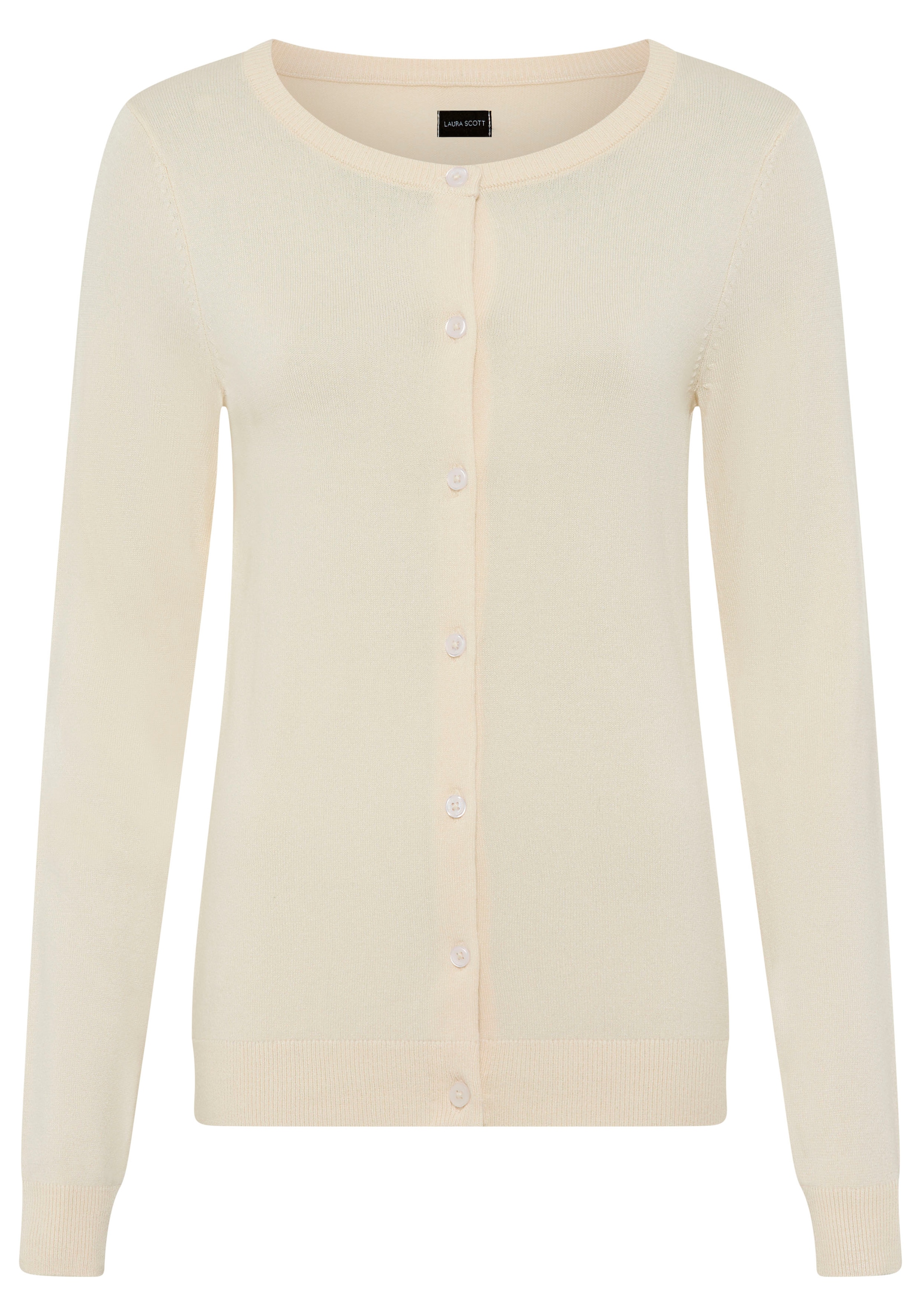 Laura Scott Veste en tricot leichte Übergangsstrickjacke aus Feinstrick