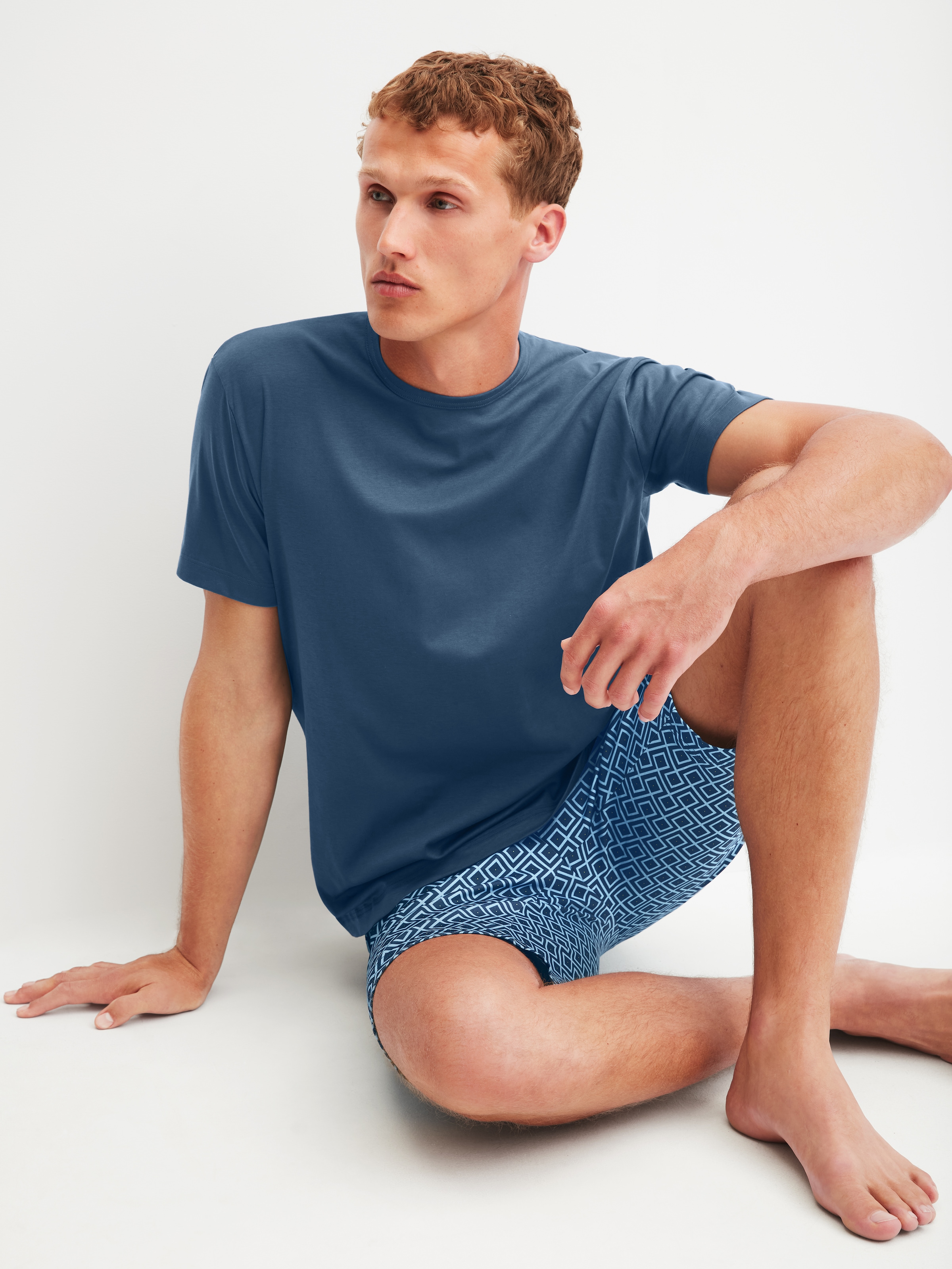 CALIDA Pyjama »Relax Streamline 1« 2 avec encolure ronde et manches courtes, doux, qualité interlock