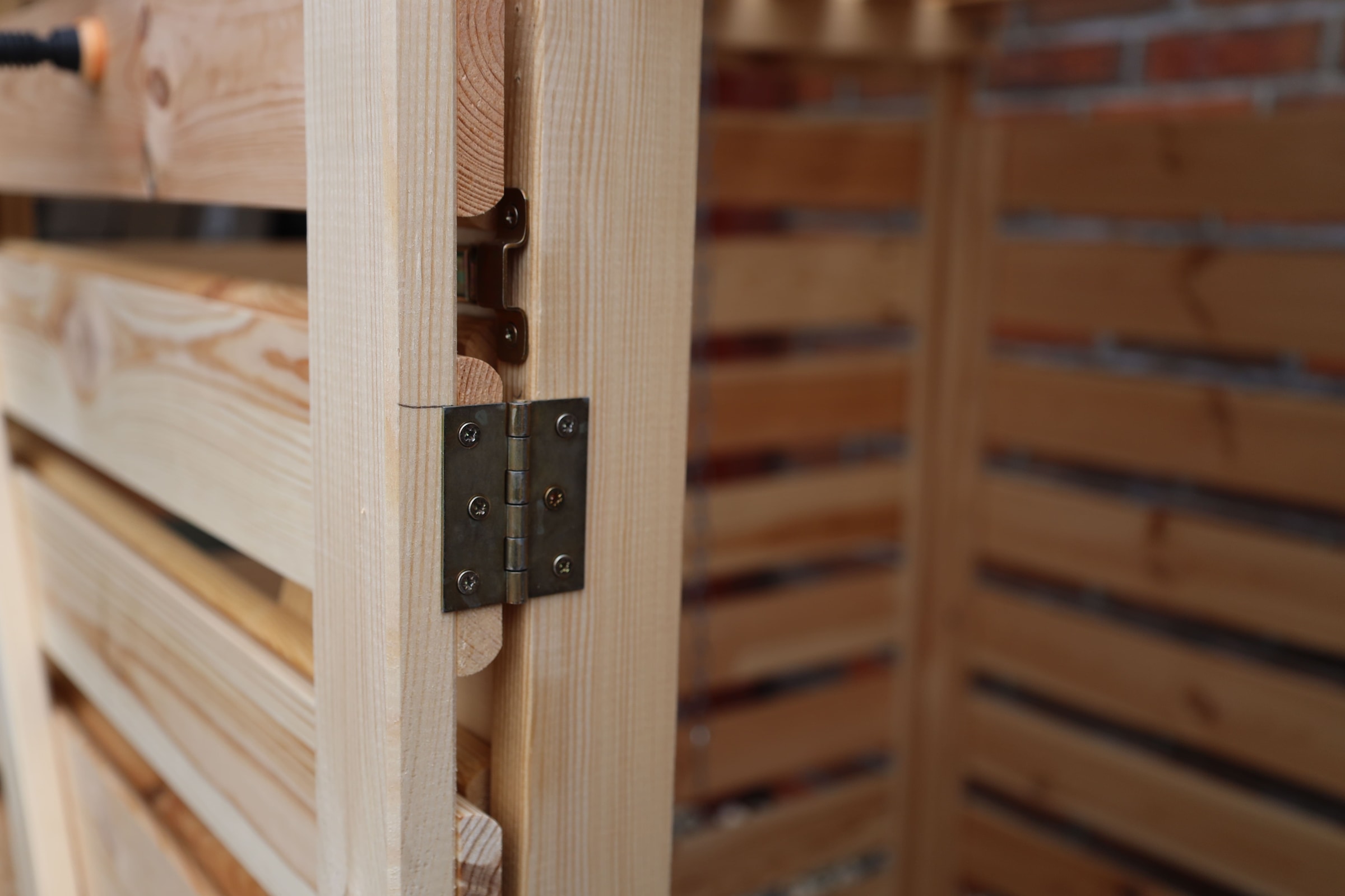 promadino Mülltonnenbox »Vario V« für 2 x 240 l, holzfarben