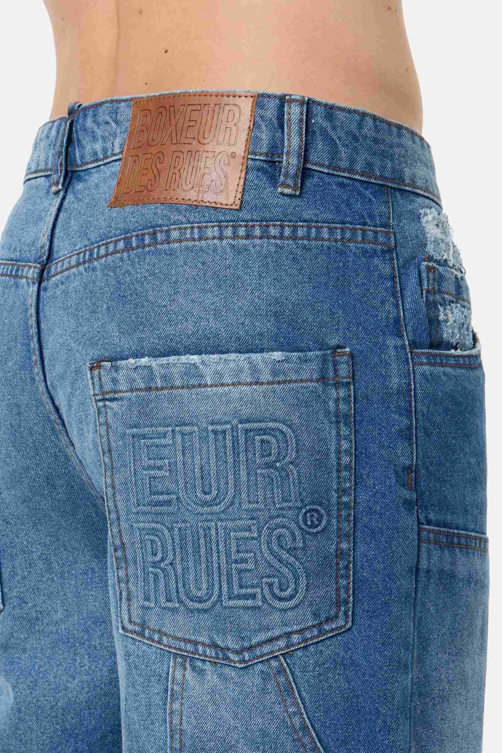 BOXEUR DES RUES Regular-fit-Jeans »BOXEUR DES RUES Jeansshorts Double Knee Carpenter«