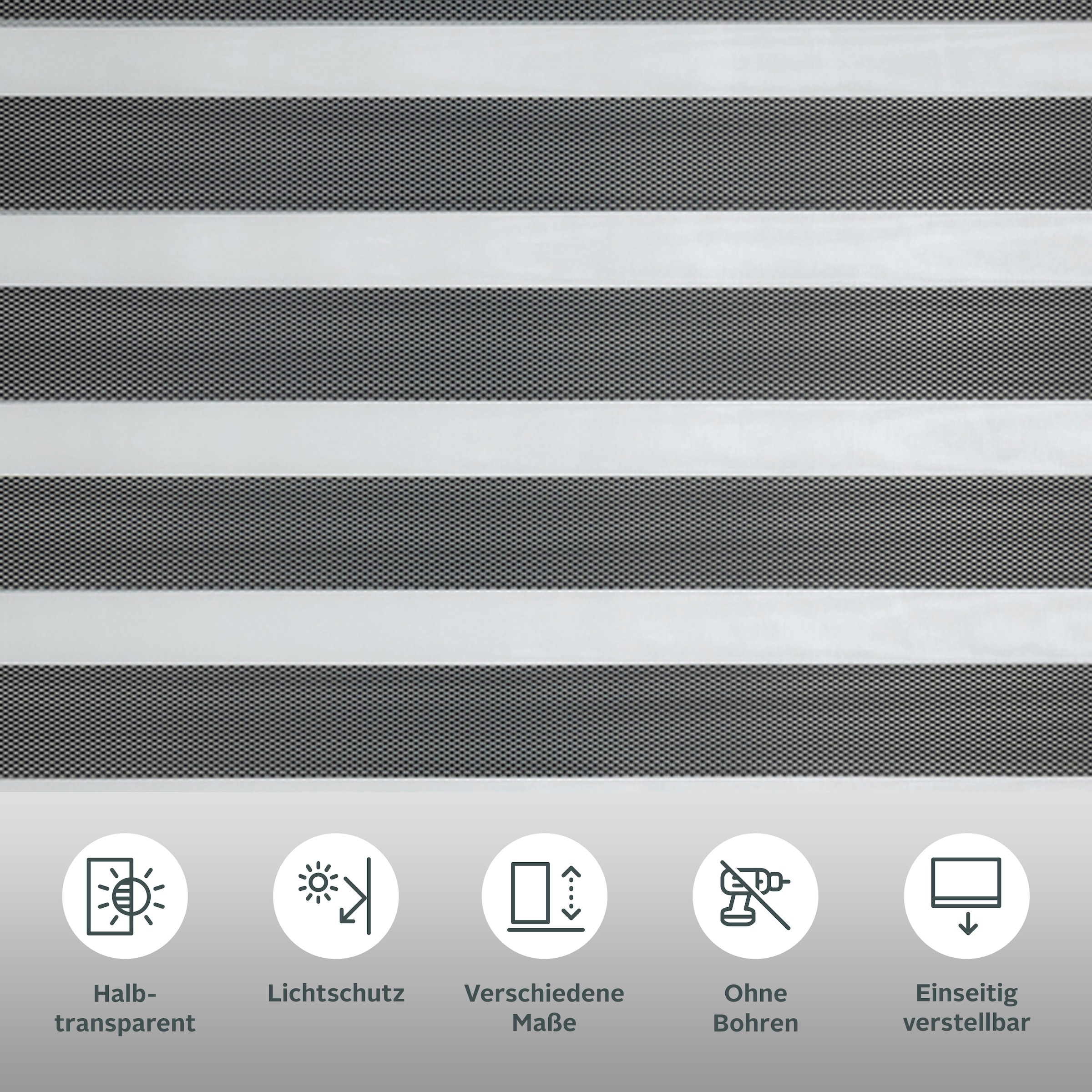 Bruno Banani Doppelrollo »KIAN« Lichtschutz Sichtschutz ohne Bohren freihängend Klemmfix Doppelrollo- NEUHEIT!