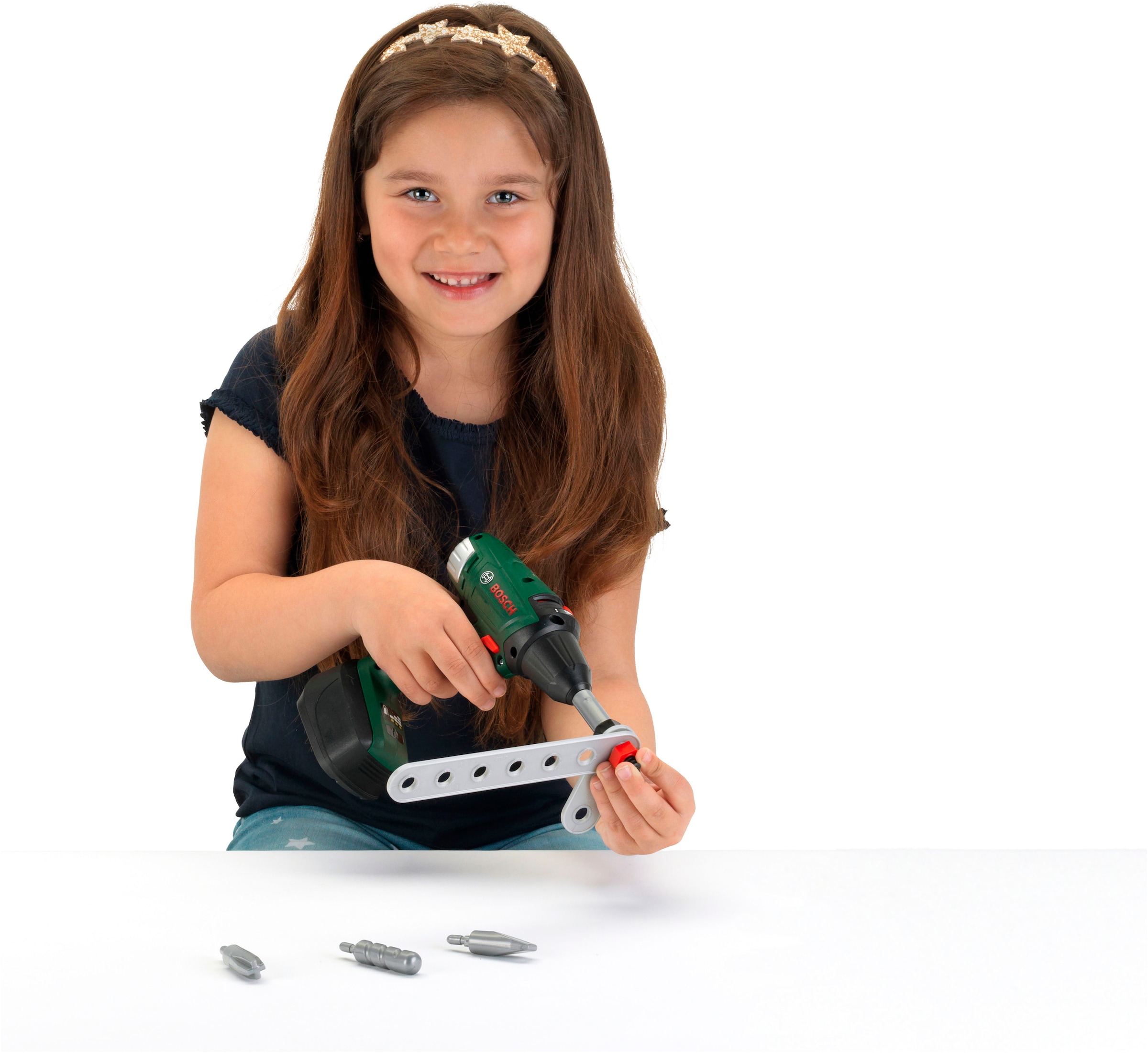 Klein Spielwerkbank »BOSCH-Workstation Mega, mit Handwerker Set« mit BOSCH Akkuschrauber; Made in Germany