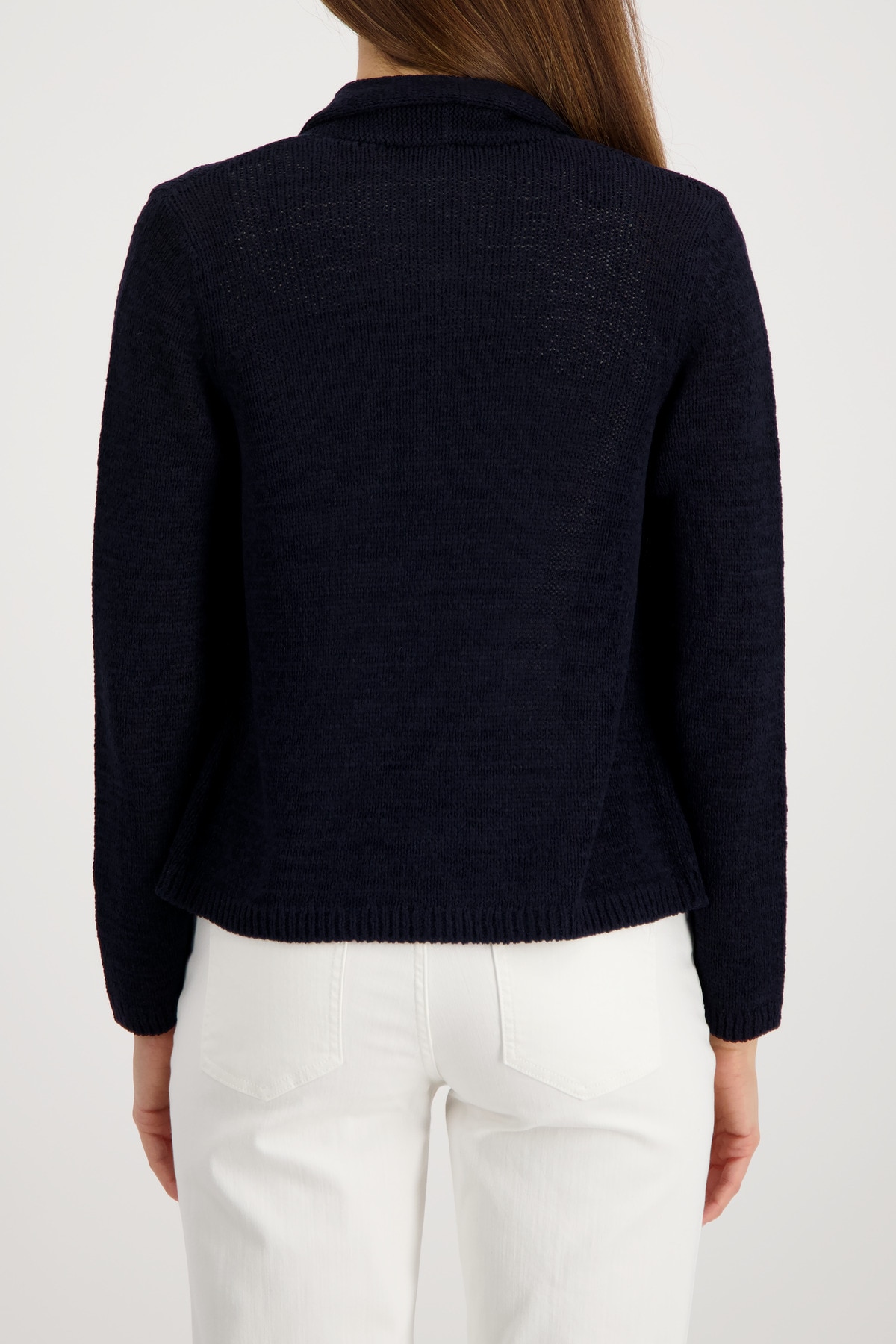 Monari Veste en tricot »Jacke Stricküberwurf Basic« Schalkragen, Regular Fit